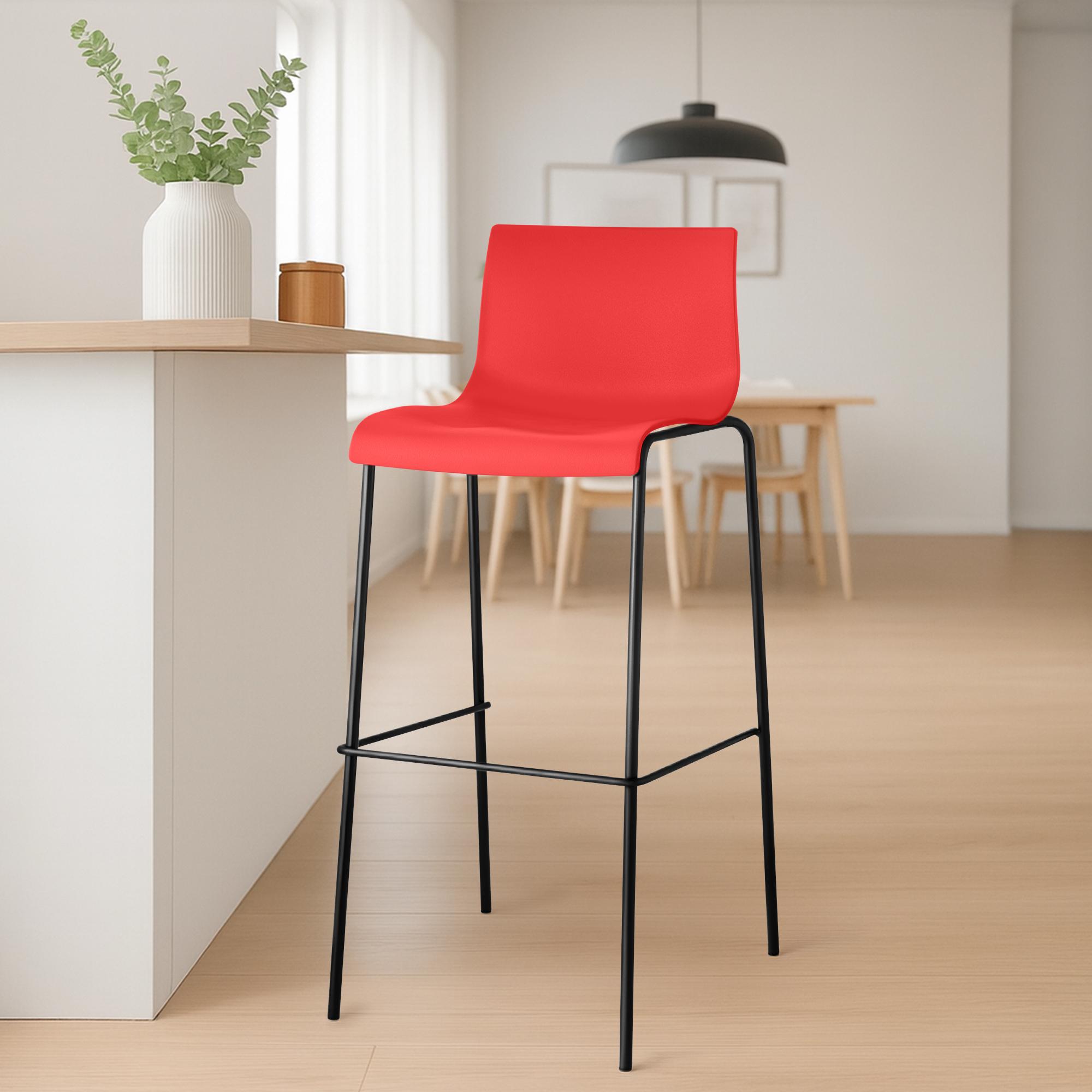 2-pk barstoler Hover i plast, 4-bens understell
