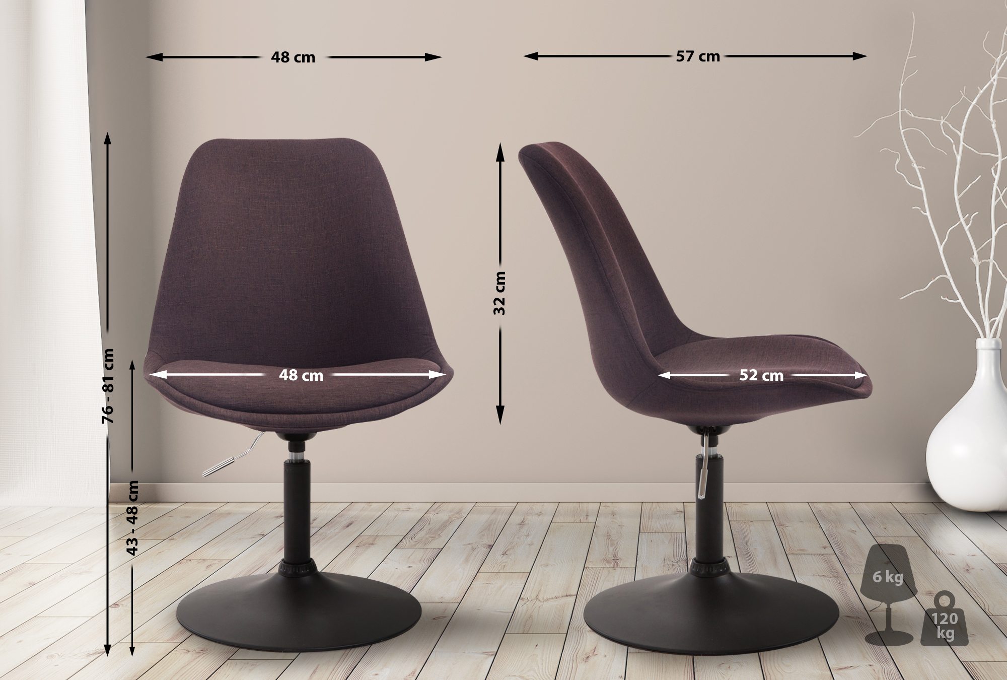 Spisestuestol Maverick Stoff