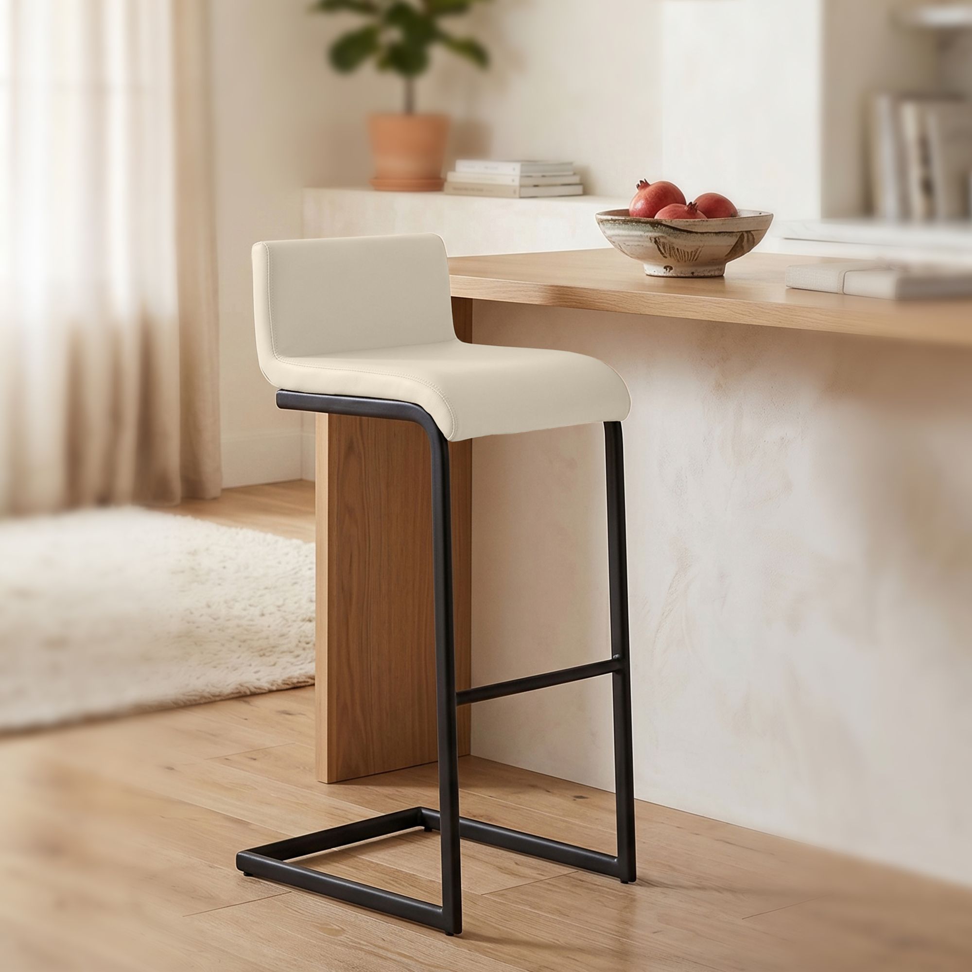 2-pk barkrakker Newport, svart metallunderstell