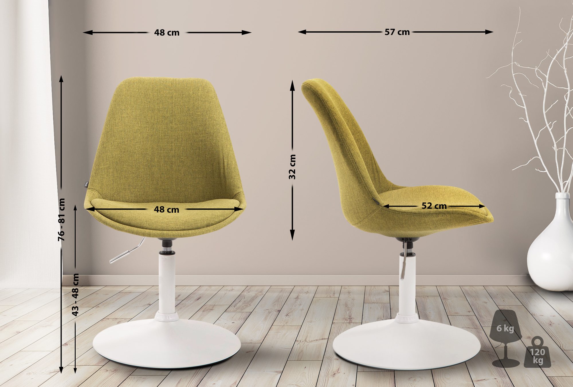 Spisestuestol Maverick Stoff
