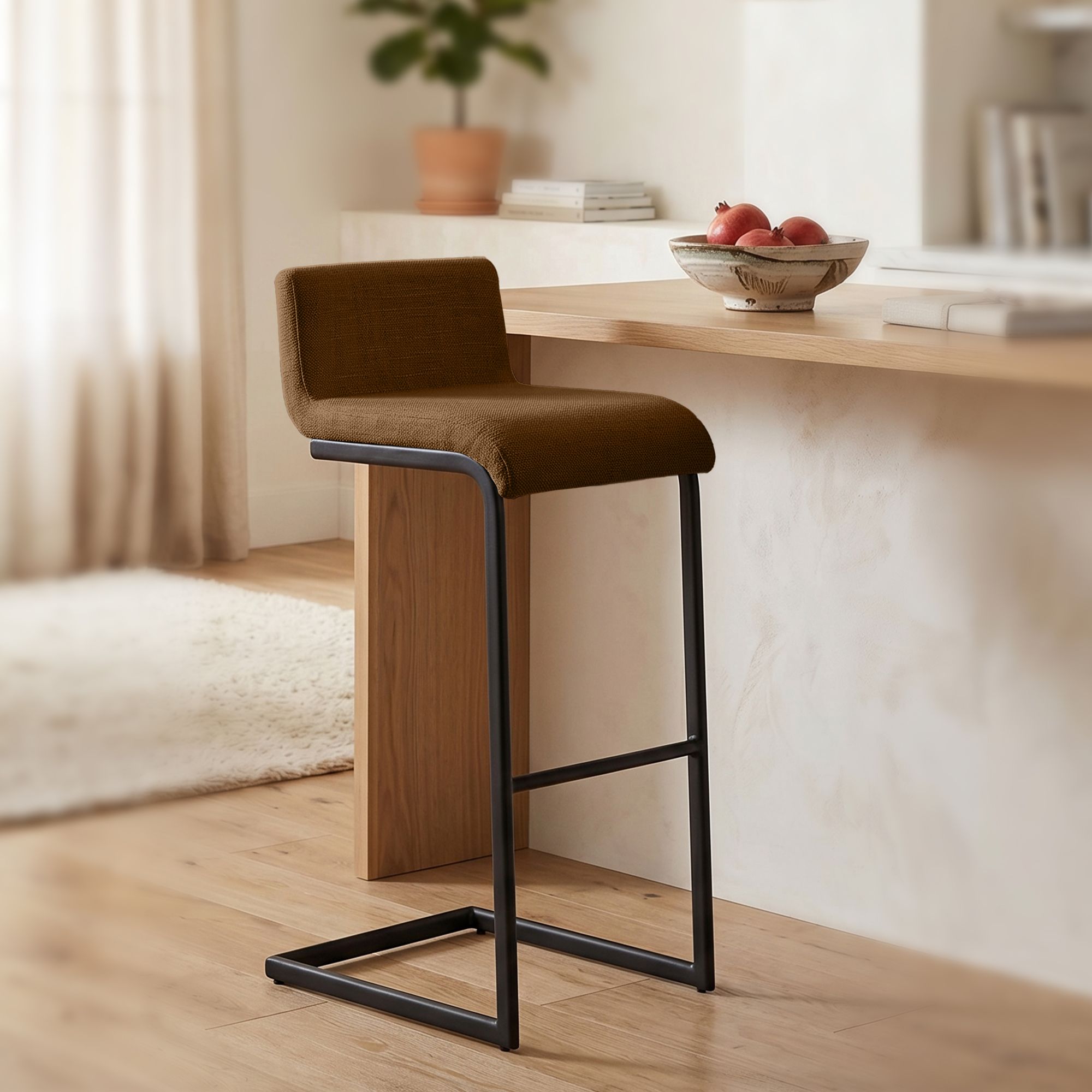 2-pk barkrakker Newport, svart metallunderstell
