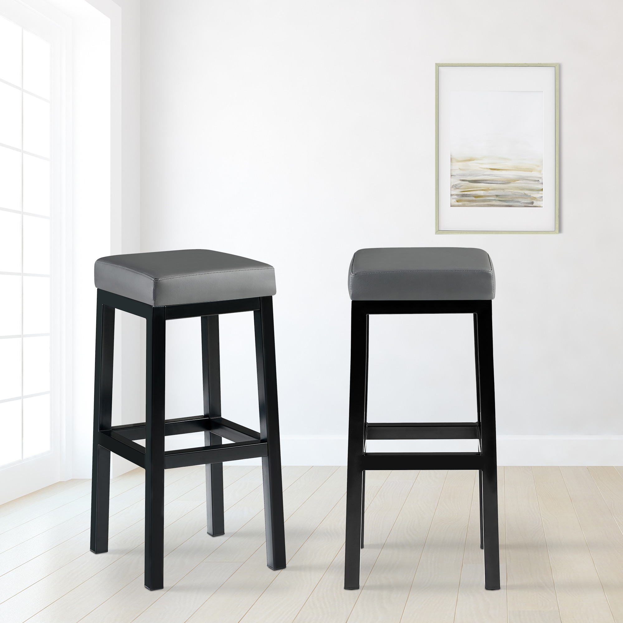 Barstol Taylor setehøyde 83 cm metallramme svart