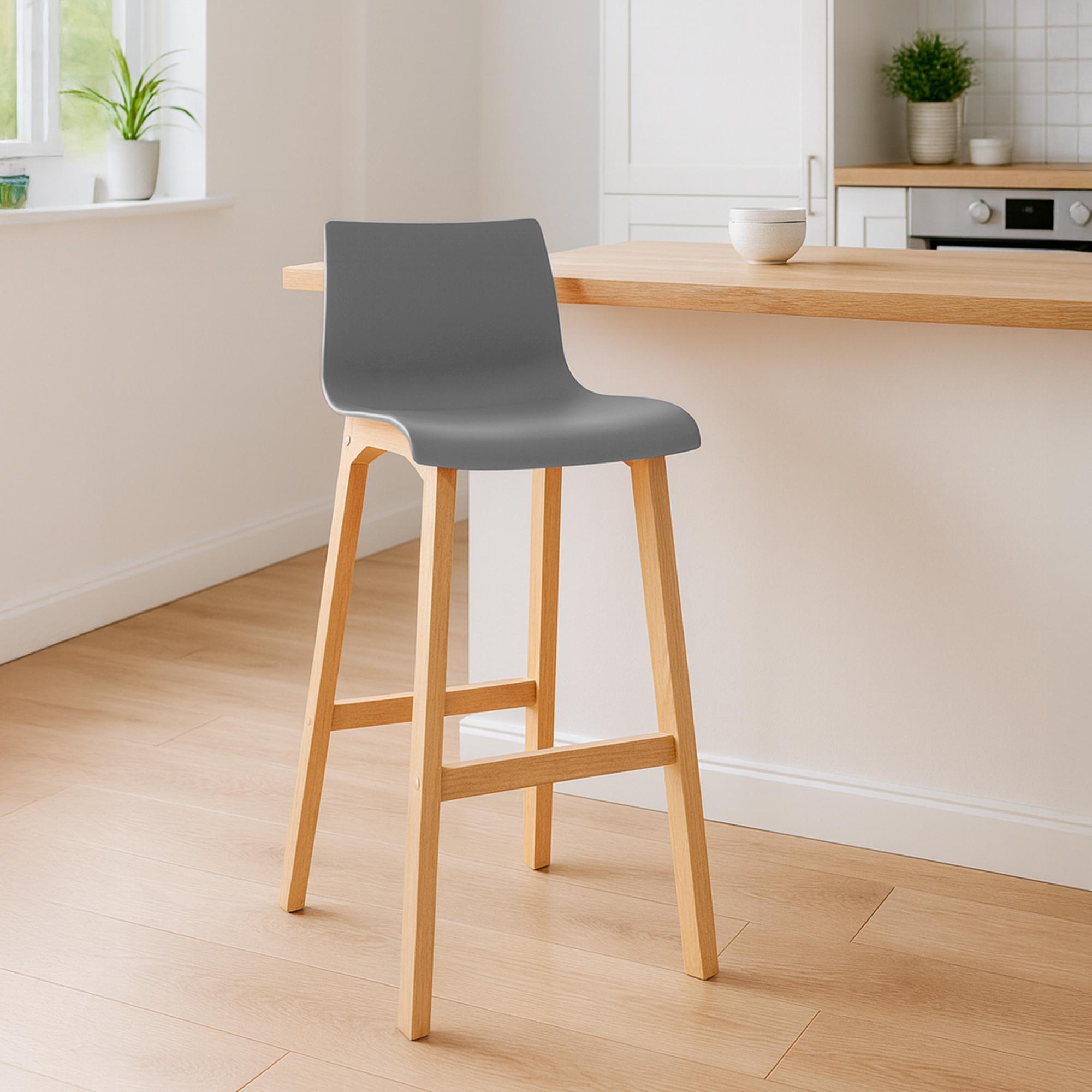 Barstol Hover Plastikk Naturfarget Ramme