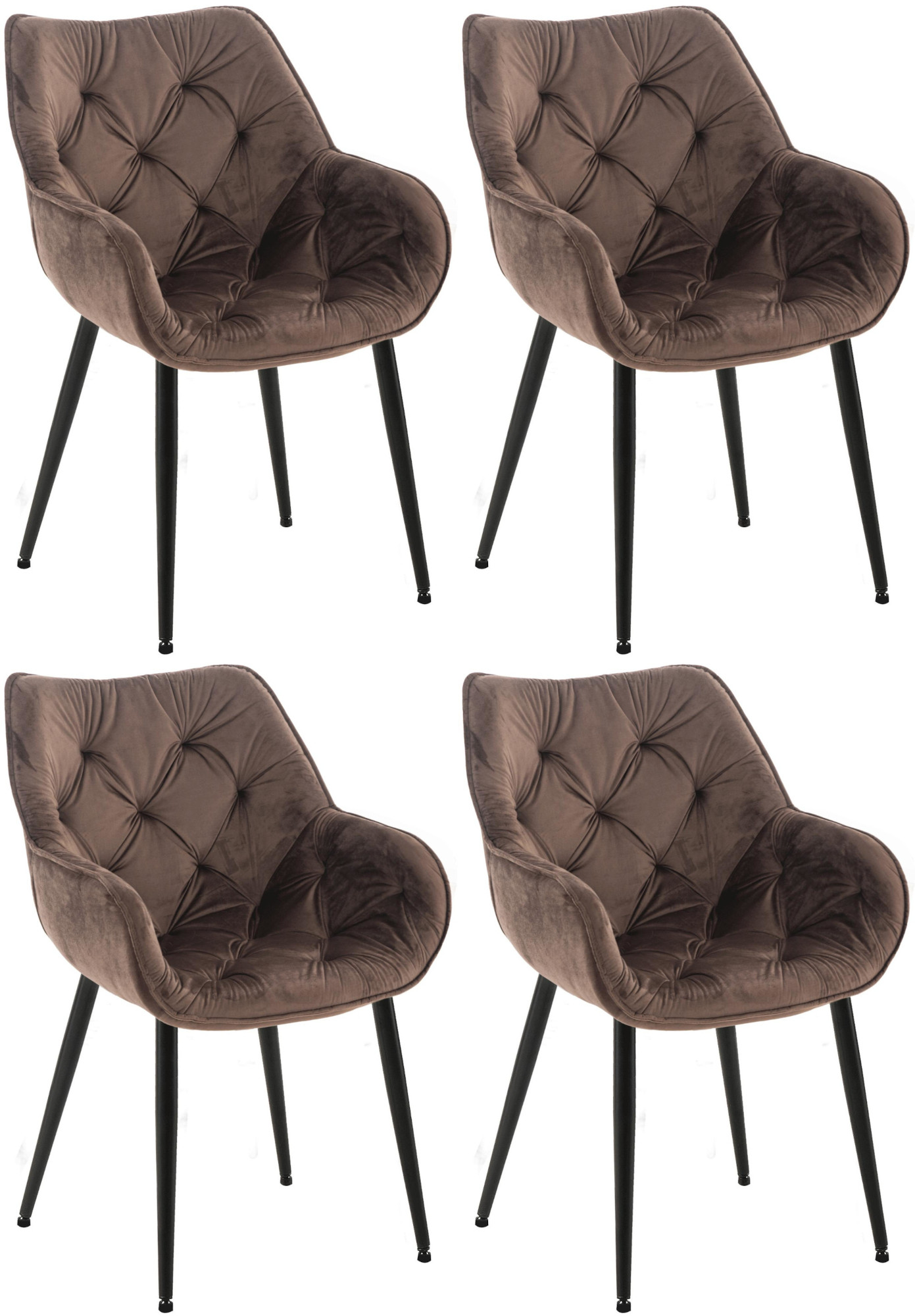 Sett med 4 stoler Tanna Velvet