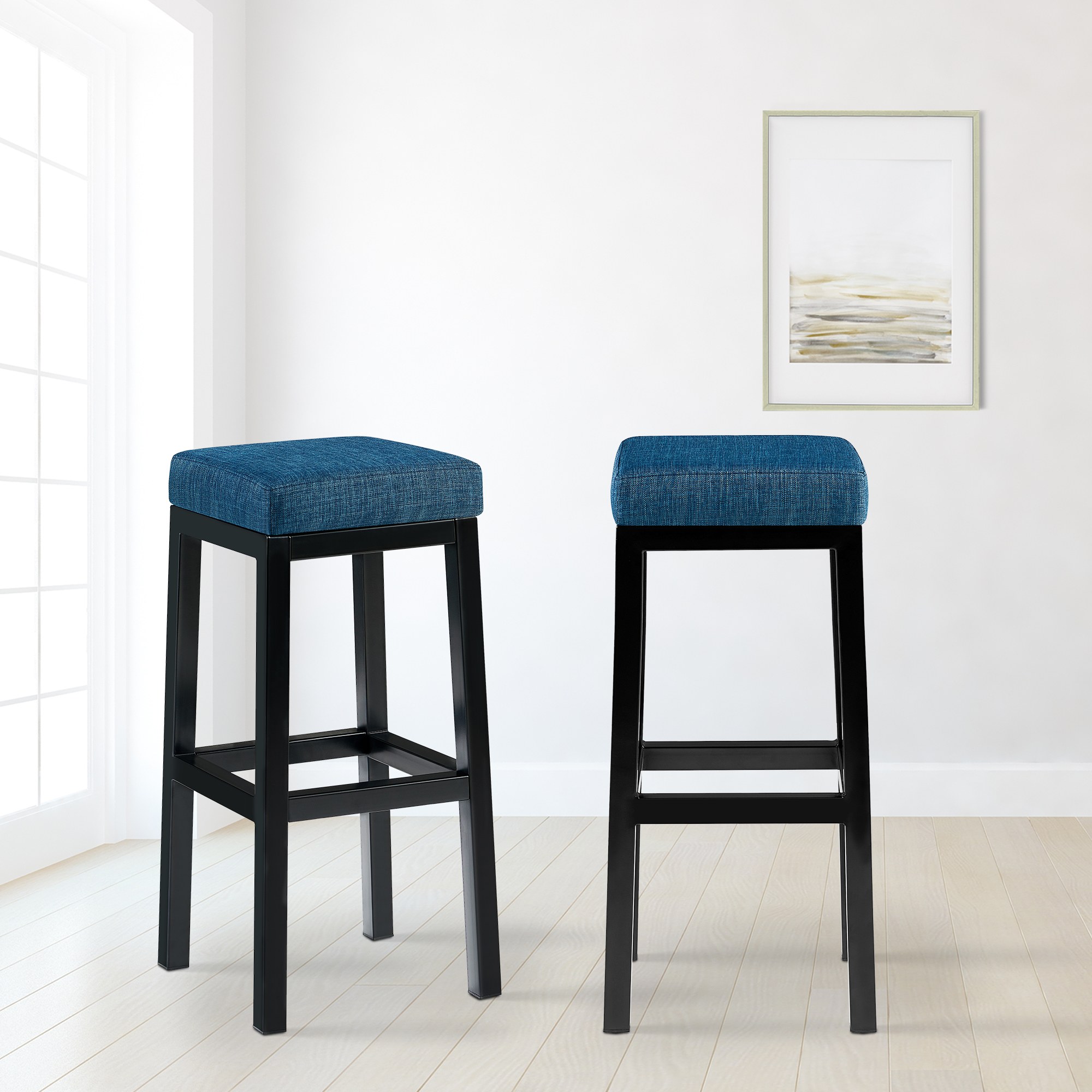 Barstol Taylor setehøyde 83 cm metallramme svart