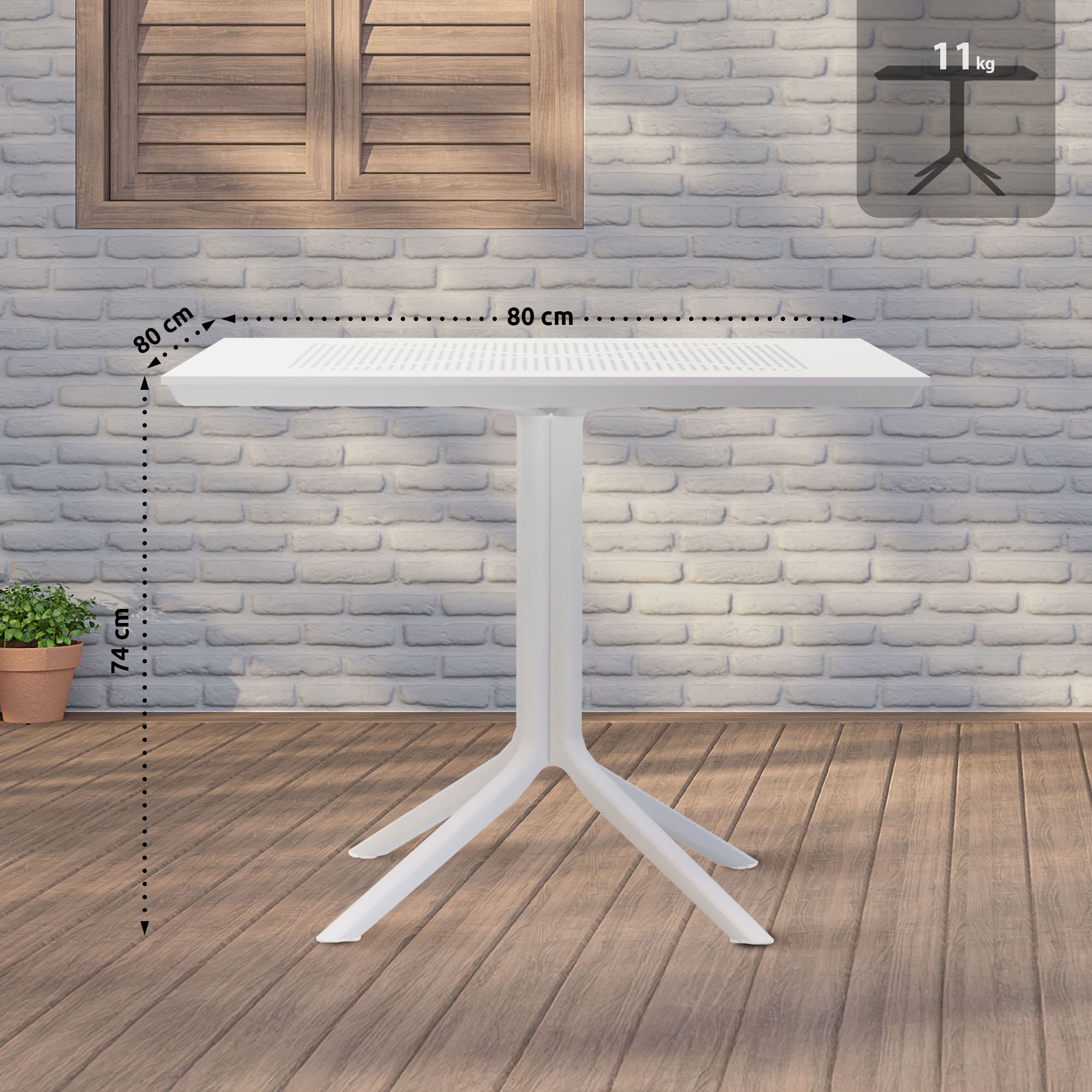 Hagebord Lenval 80 x 80 cm | Utendørsbord