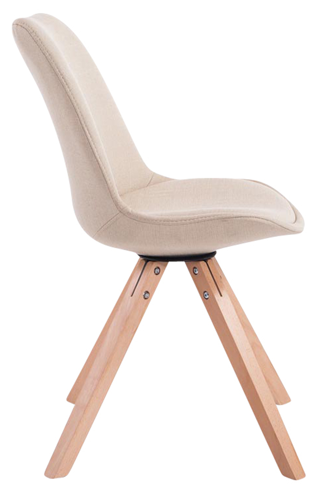 Sett med 4 besøksstoler Toulouse Fabric Square