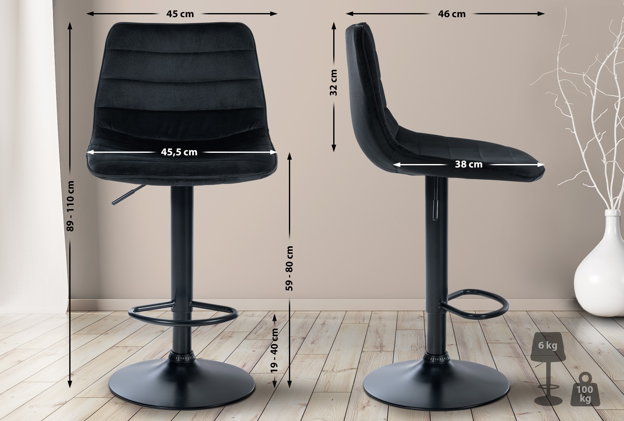 Barstol Lex Velvet
