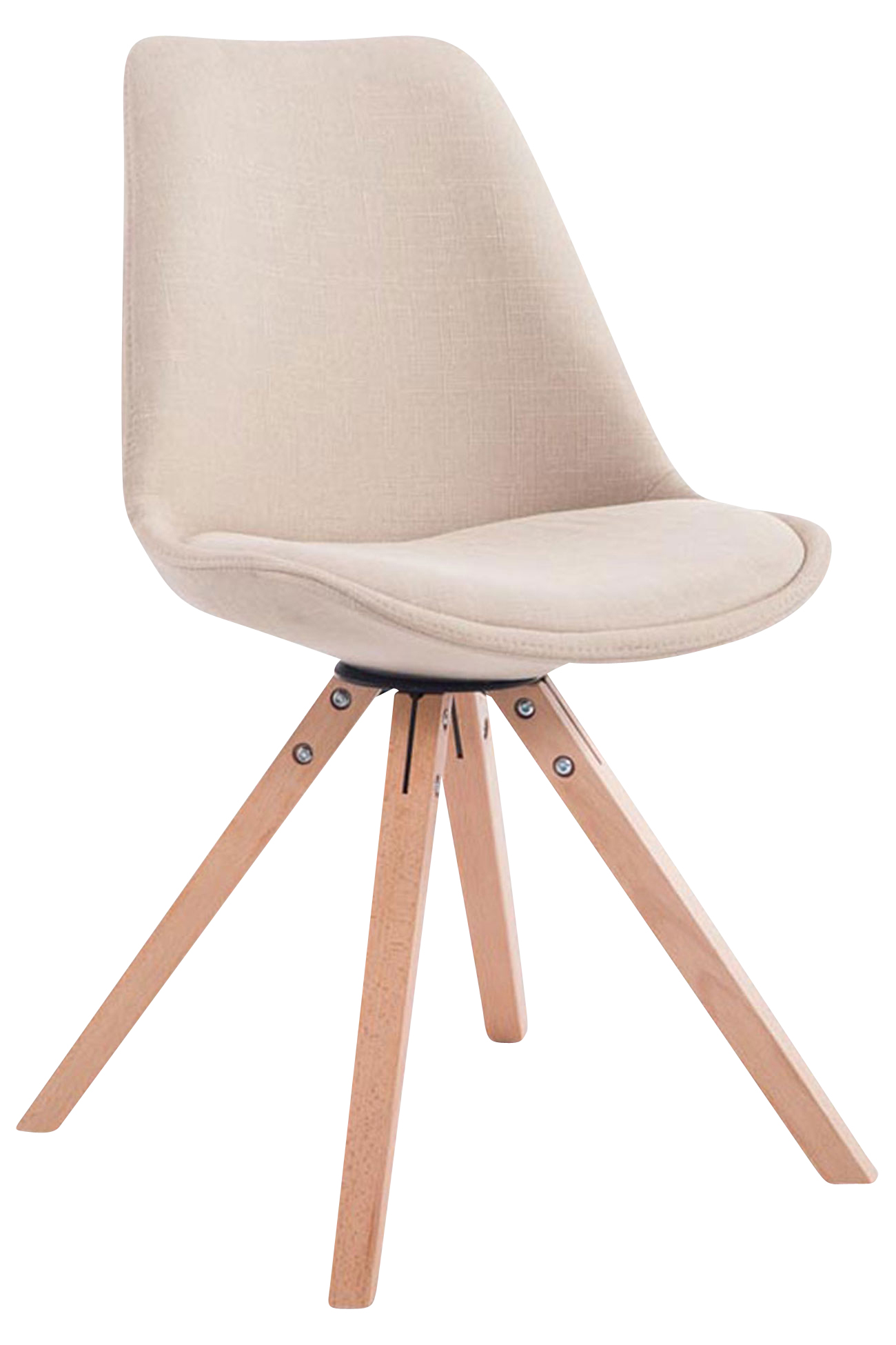 Sett med 4 besøksstoler Toulouse Fabric Square