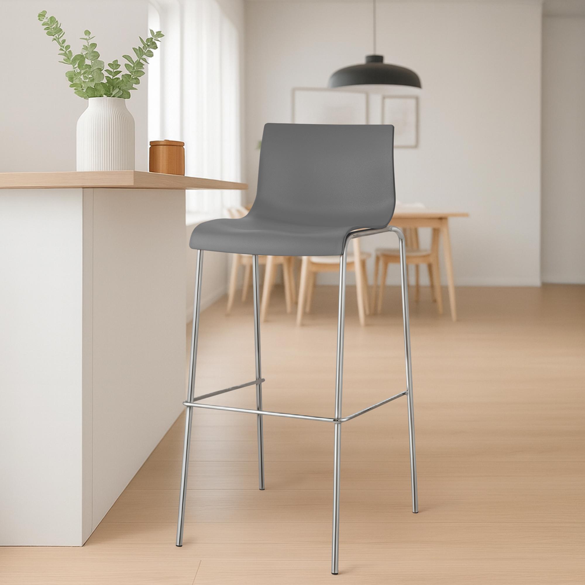 2-pk barstoler Hover i plast, 4-bens understell