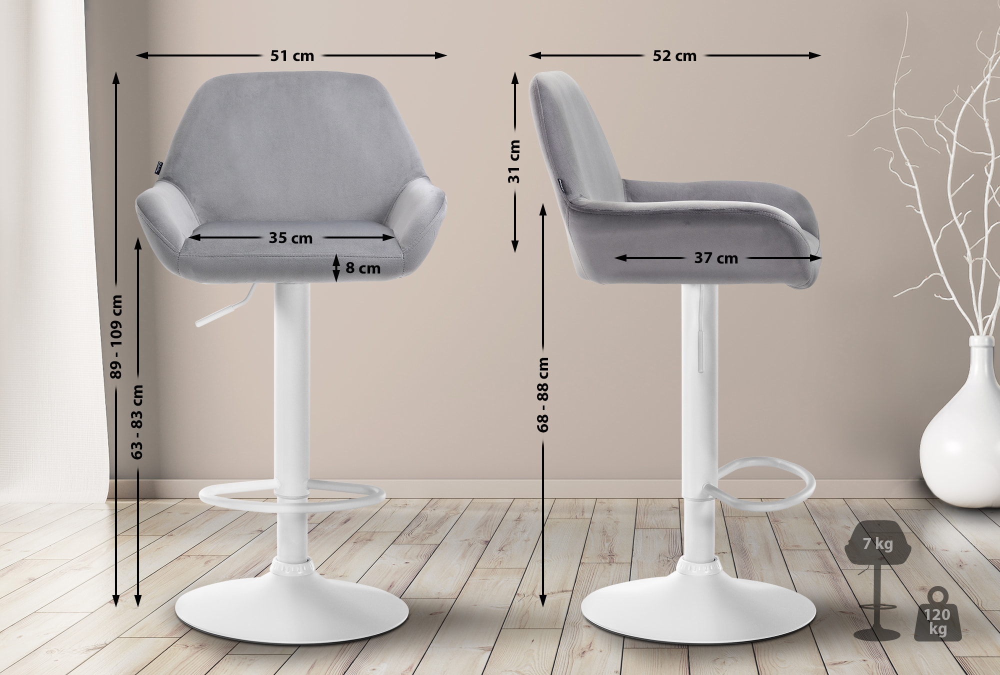 Barstol Braga Velvet