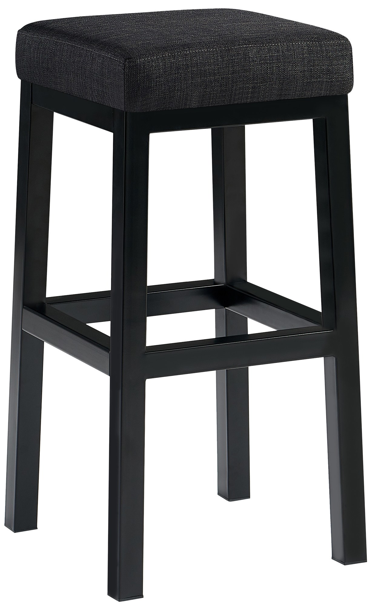 Barstol Taylor stofftrekk setehøyde 78 cm metallramme svart