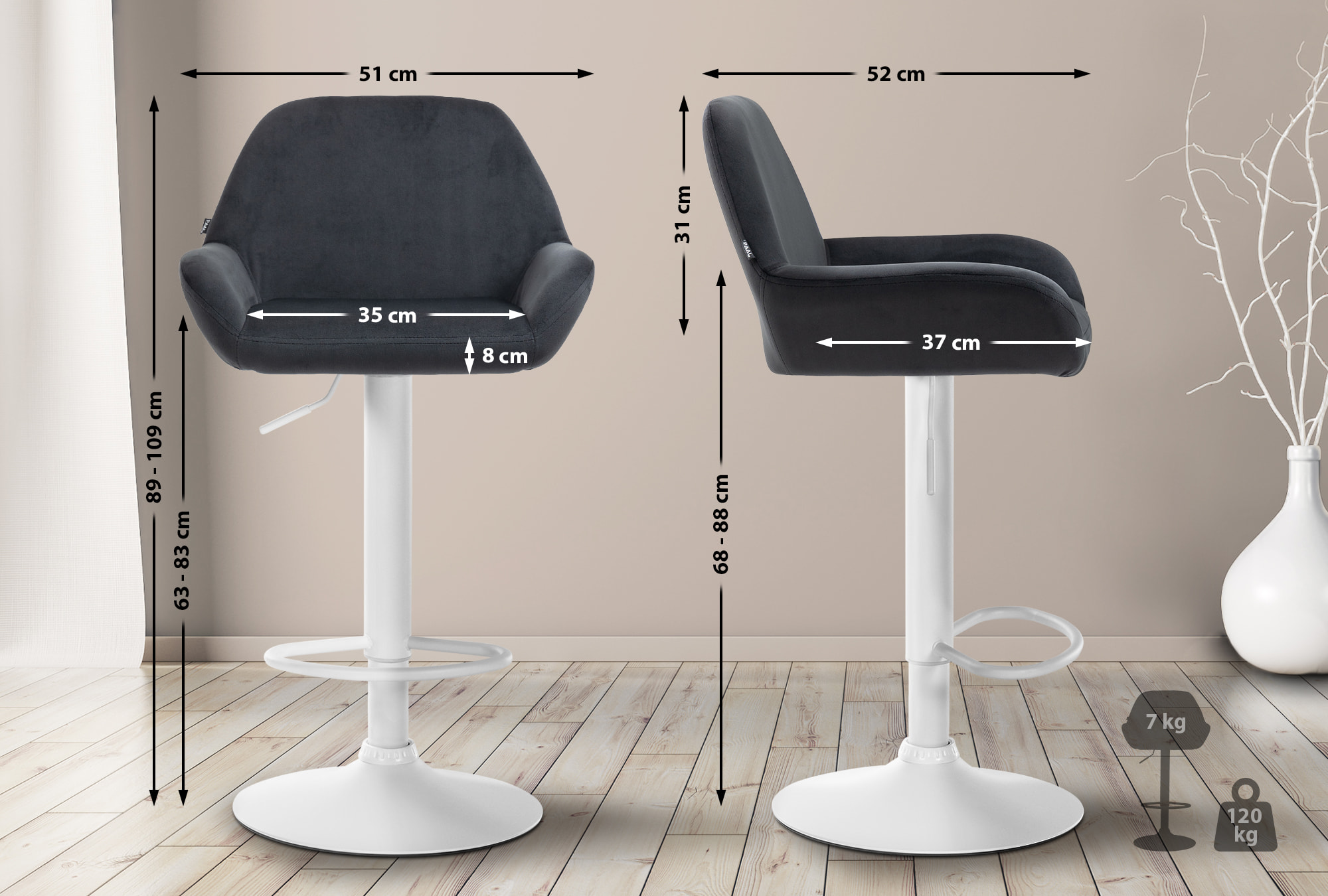 Barstol Braga Velvet