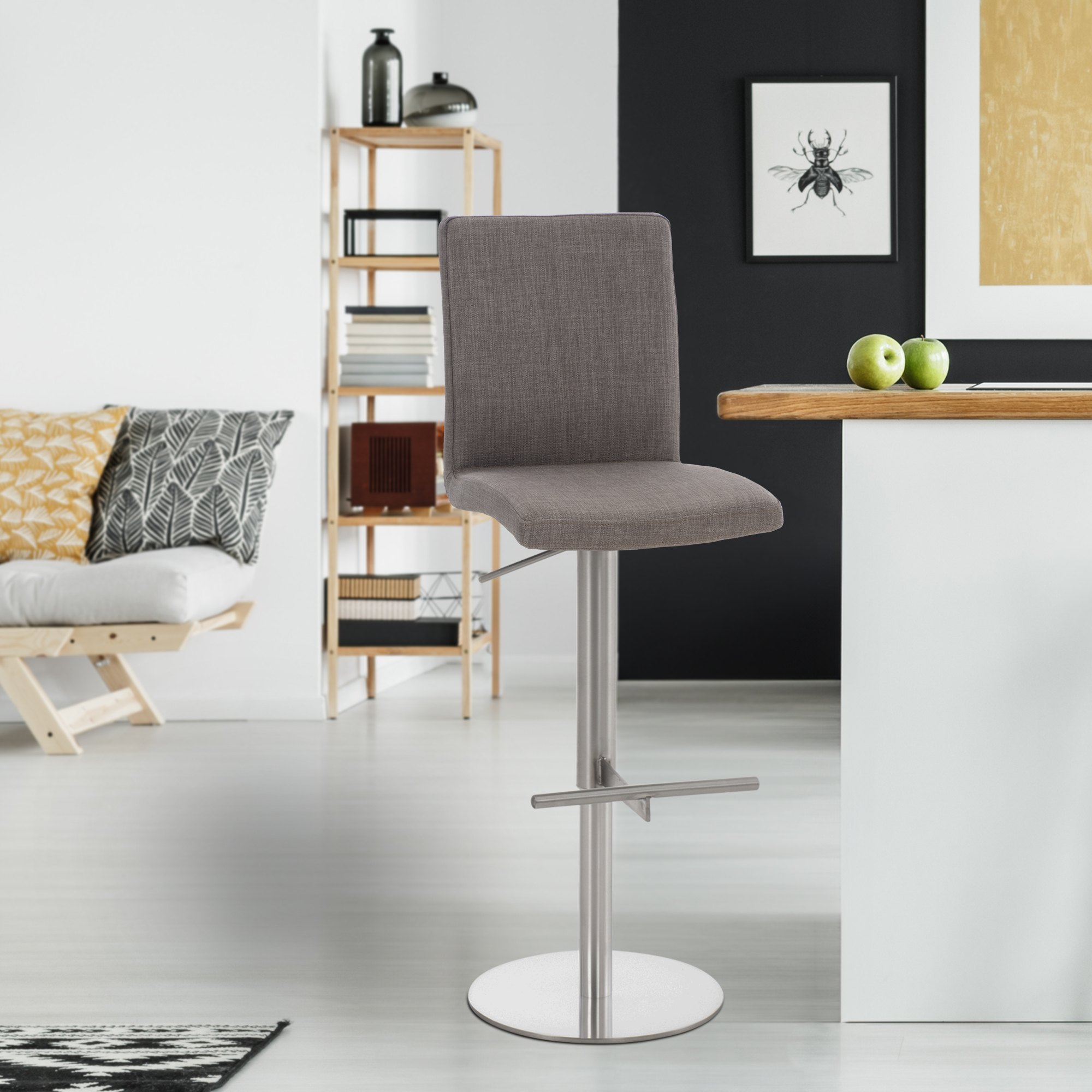 Cadiz barstol med stofftrekk