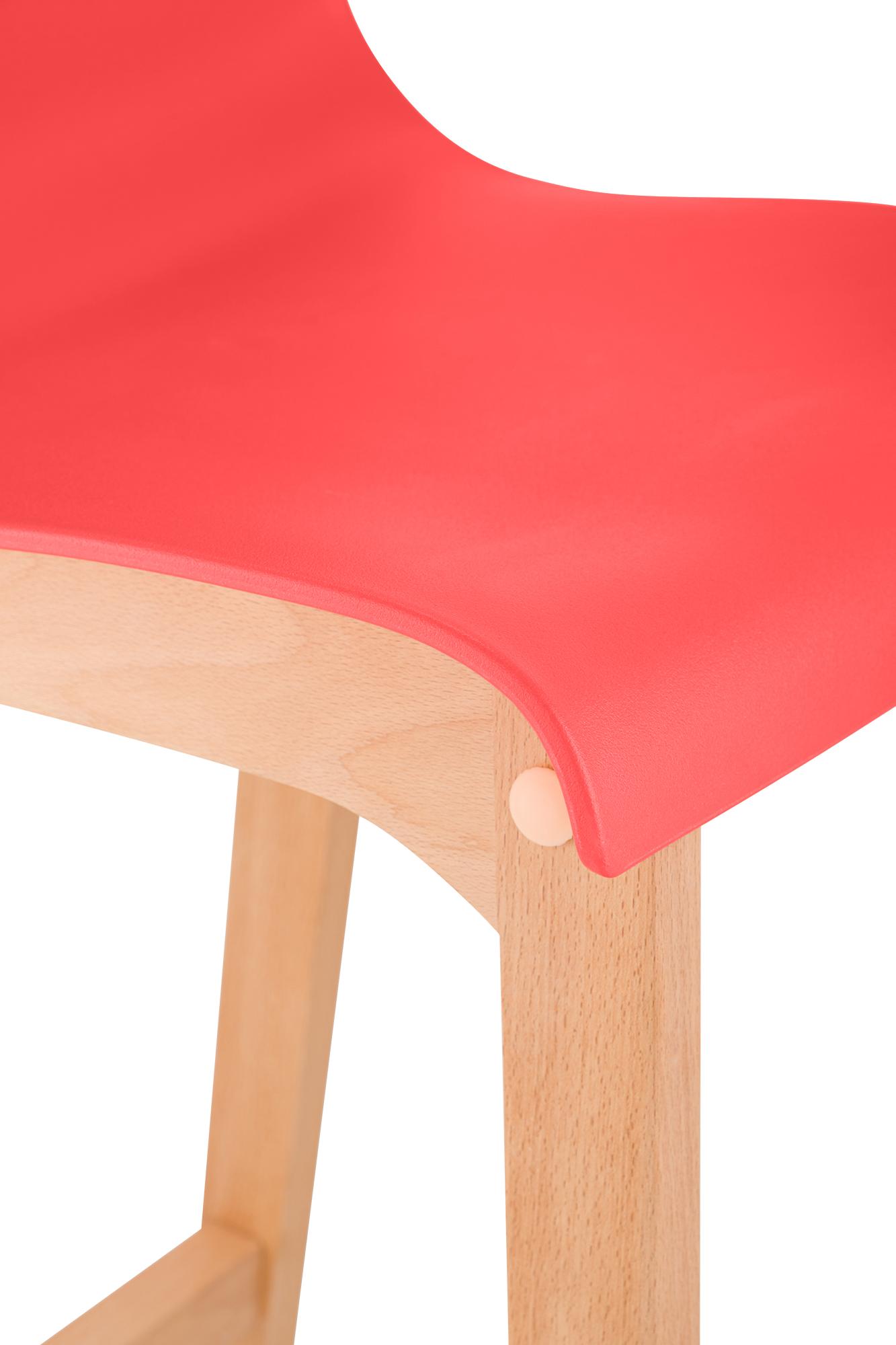 2 stk. Barstoler Hover Plastikk 4-fotsramme Natura