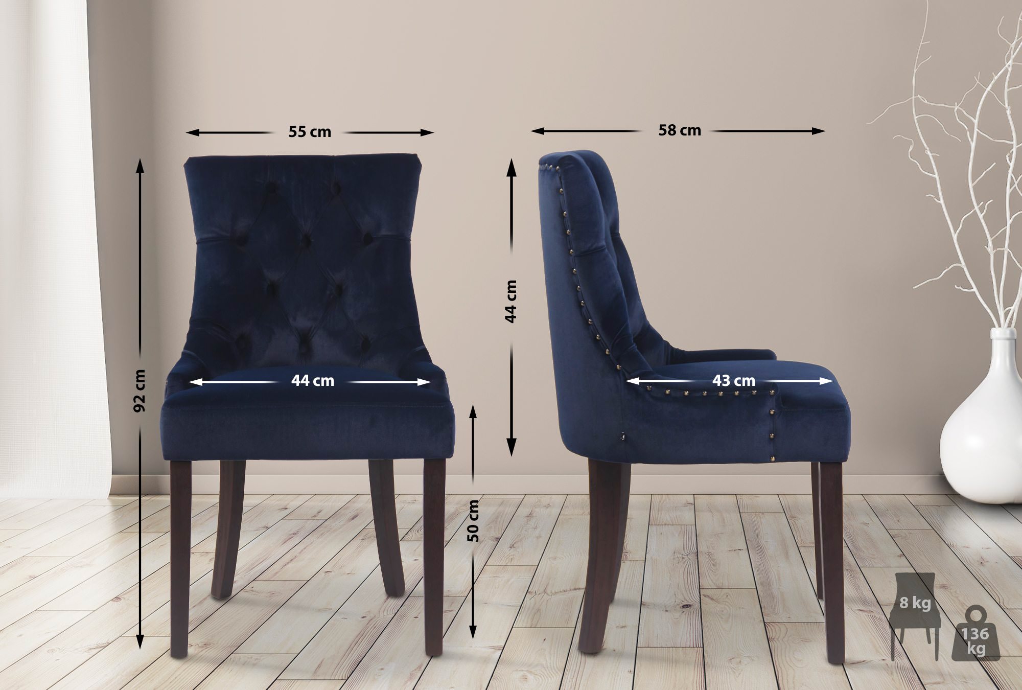 Spisestol Aberdeen Velvet