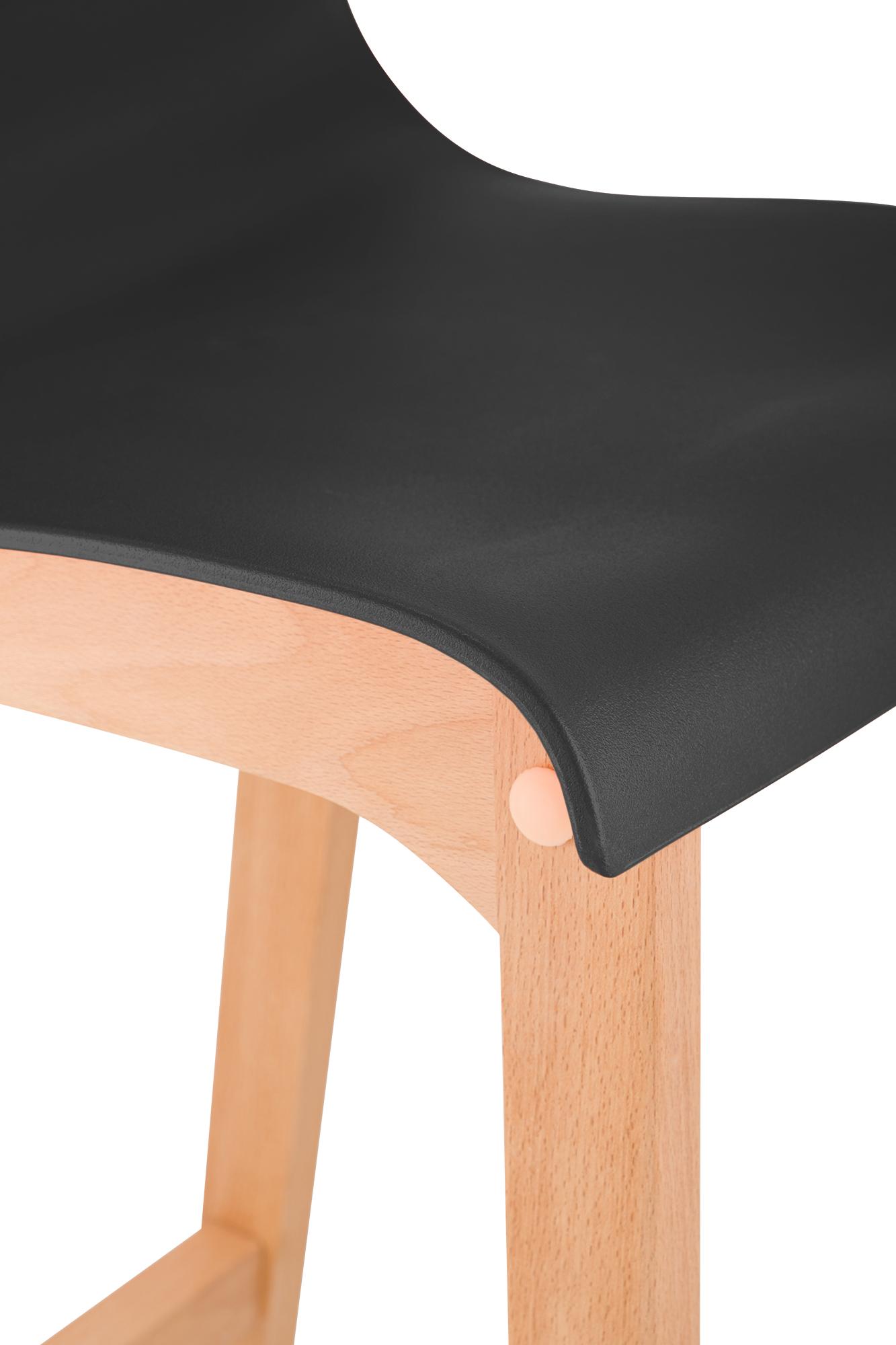 2 stk. Barstoler Hover Plastikk 4-fotsramme Natura
