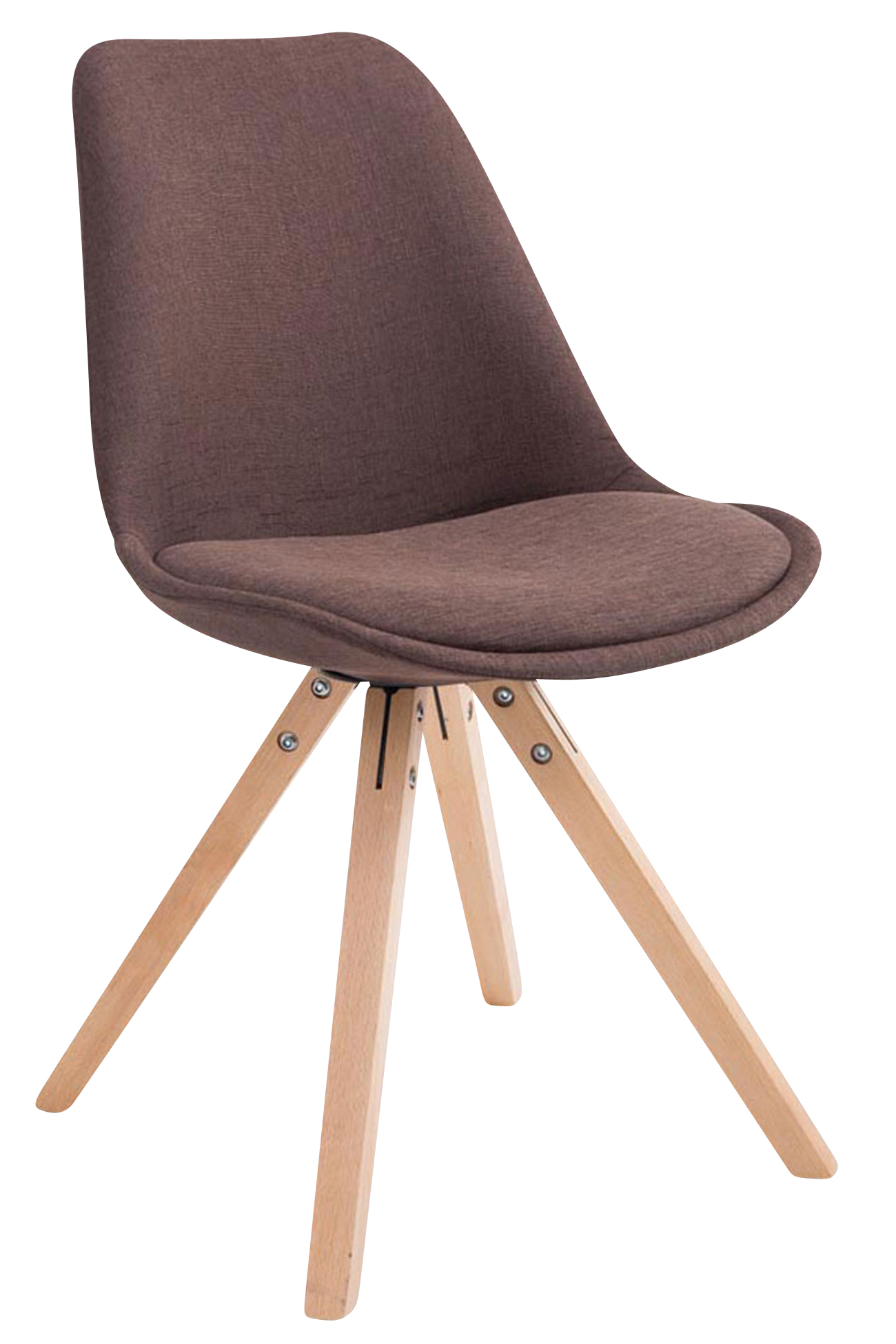 Sett med 4 besøksstoler Toulouse Fabric Square