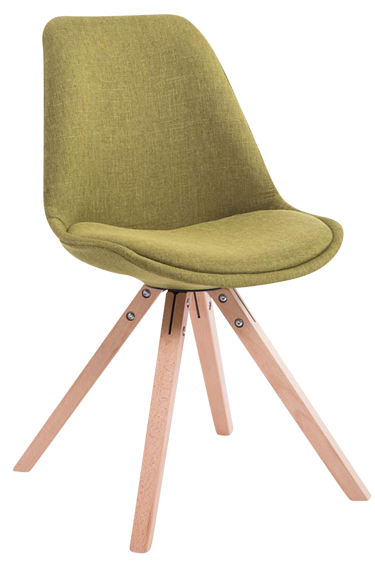 Sett med 4 besøksstoler Toulouse Fabric Square