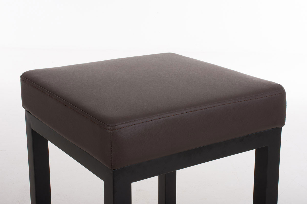 Barstol Taylor kunstlær trekk setehøyde 78 cm metallramme svart