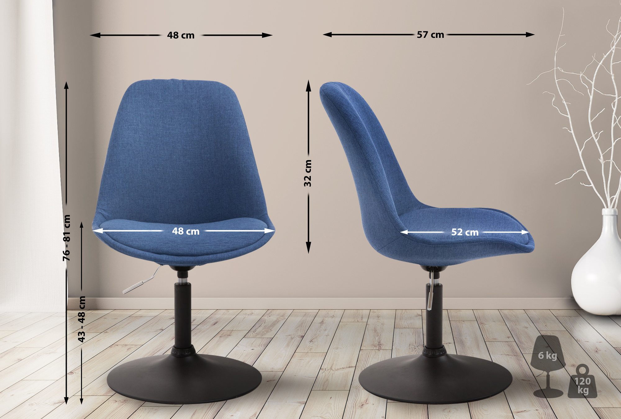 Spisestuestol Maverick Stoff