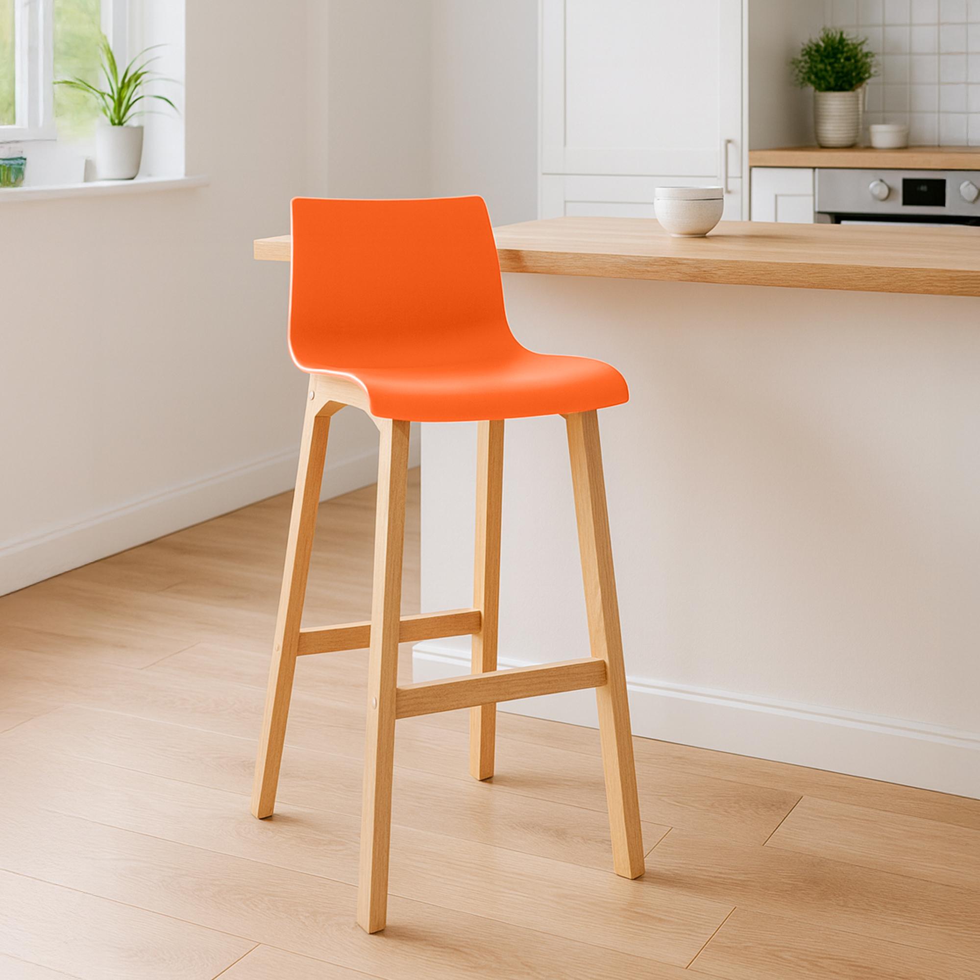 Barstol Hover Plastikk Naturfarget Ramme