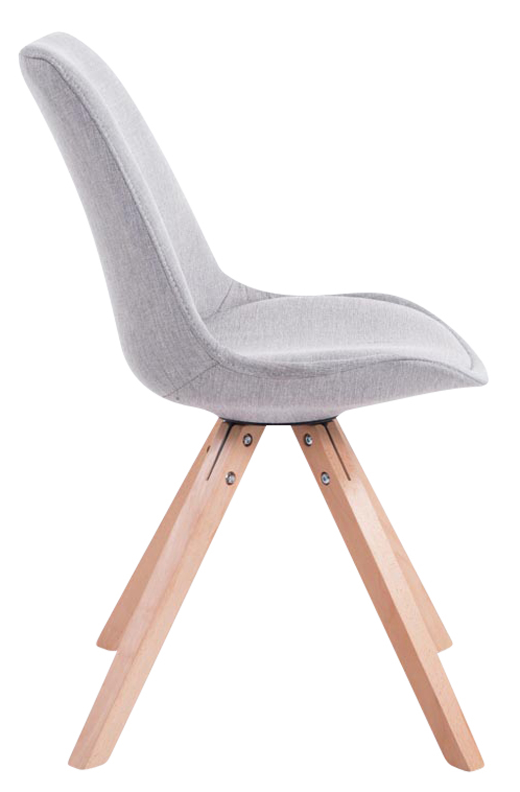 Sett med 4 besøksstoler Toulouse Fabric Square