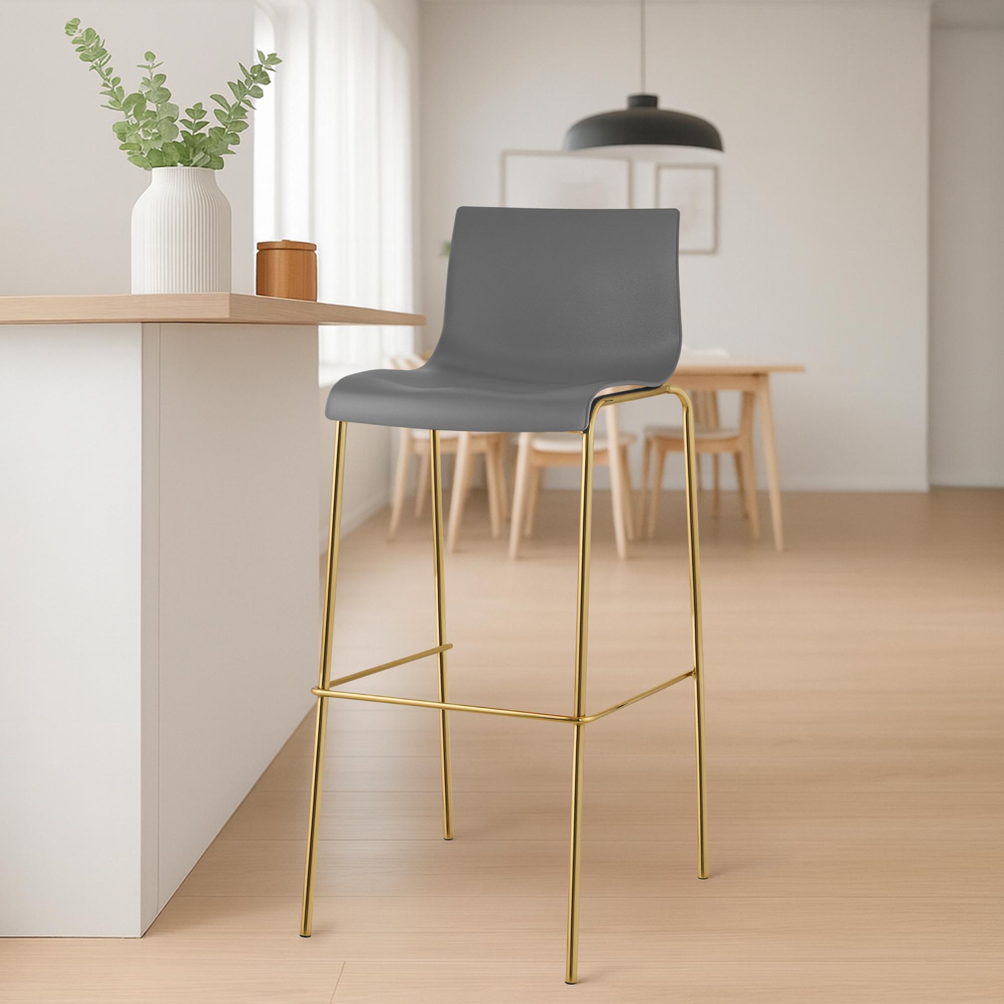 Barstol Hover Plast Gullfarget Ramme