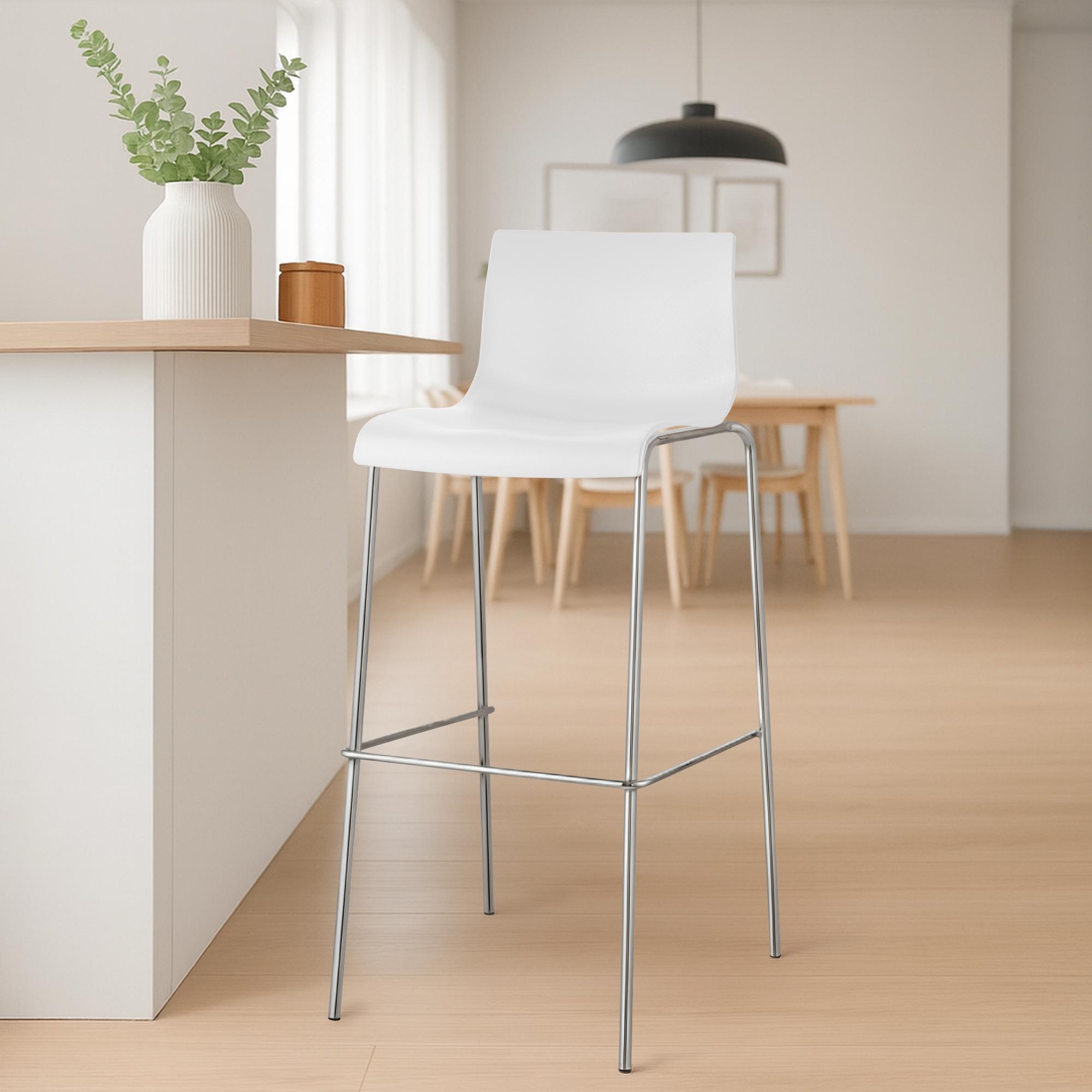 2-pk barstoler Hover i plast, 4-bens understell