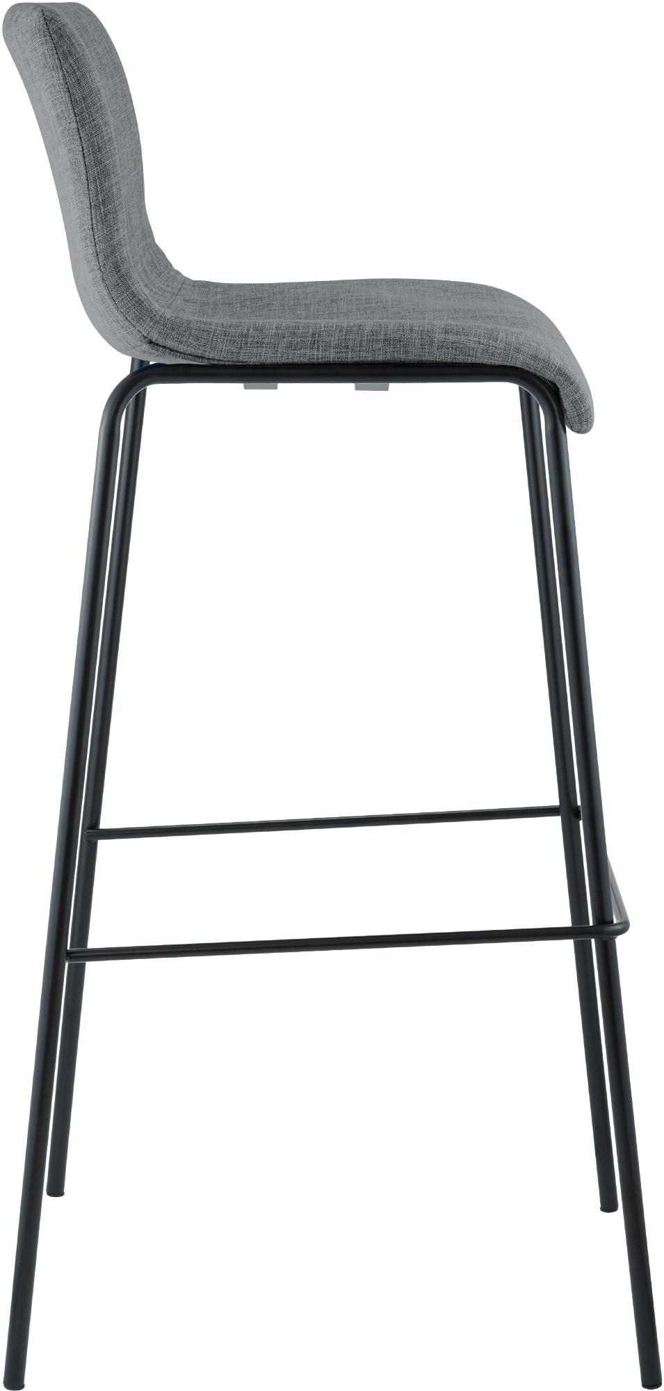 Barstol Hover i stoff med metallunderstell med fire ben