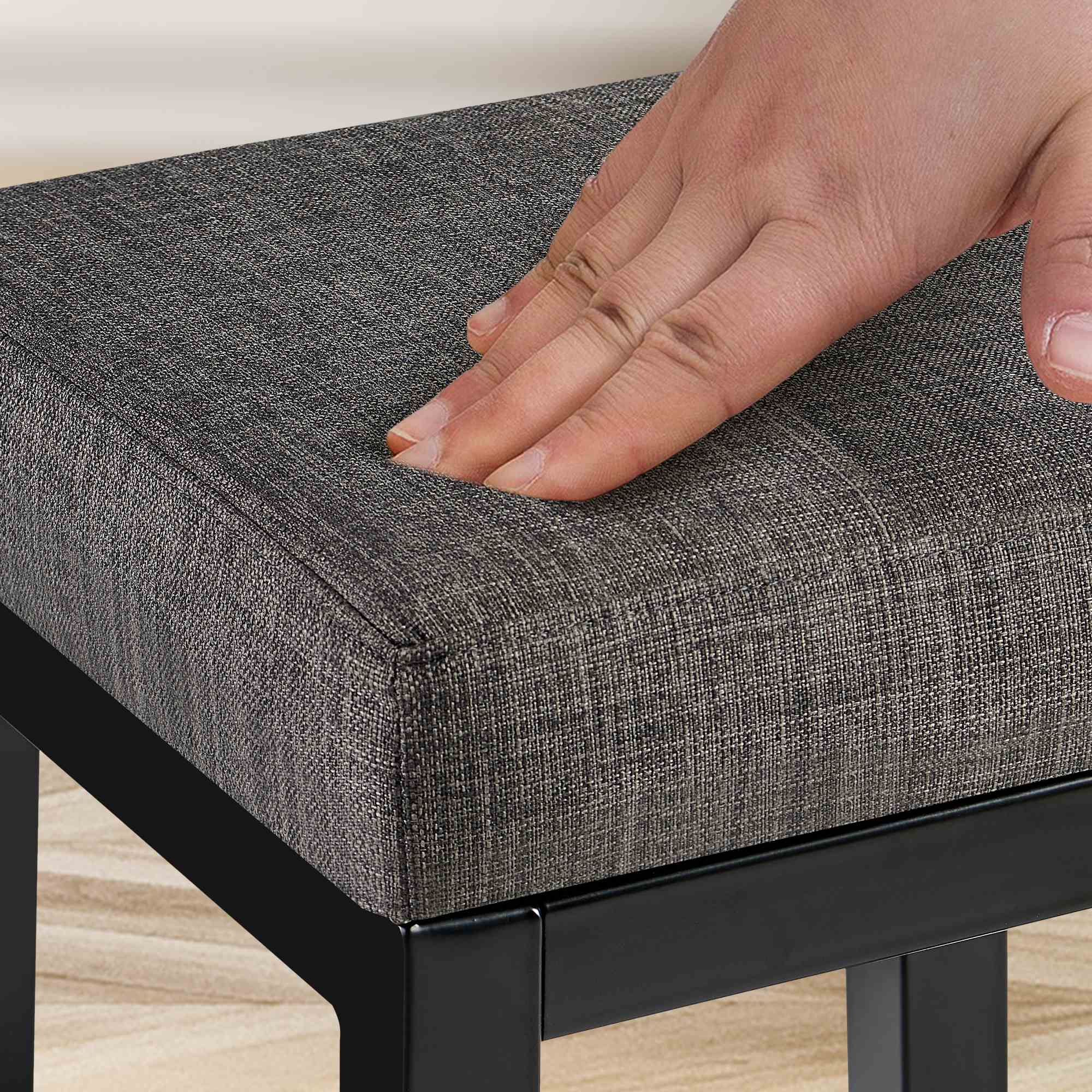 Barstol Taylor setehøyde 83 cm metallramme svart