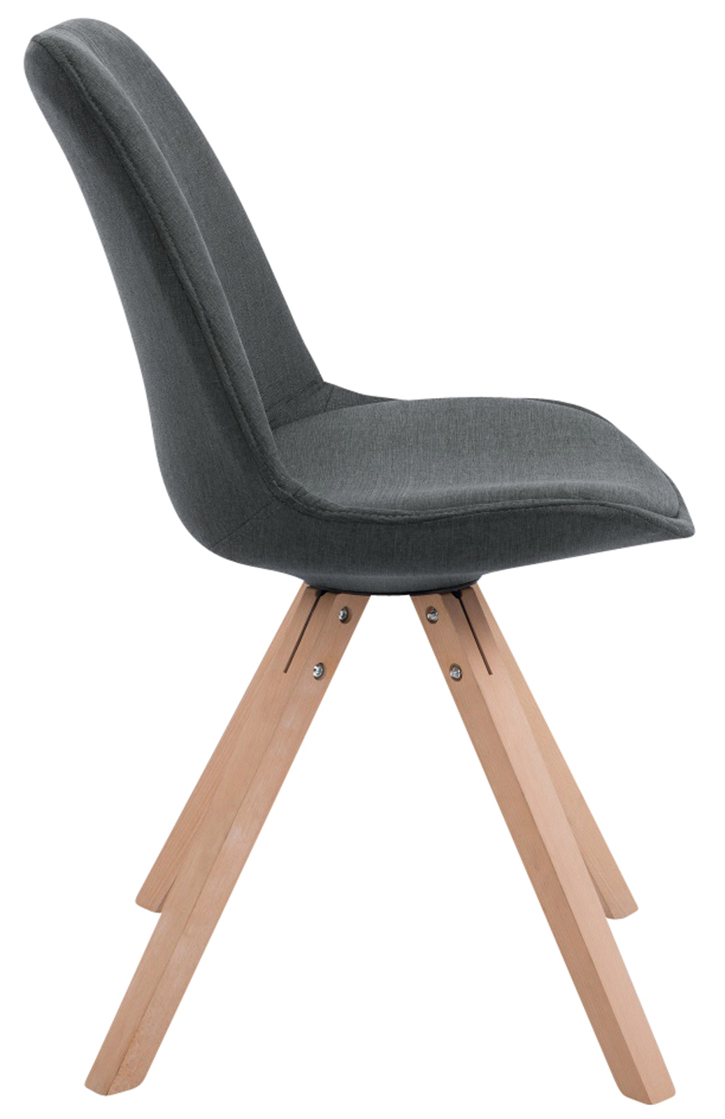 Sett med 4 besøksstoler Toulouse Fabric Square