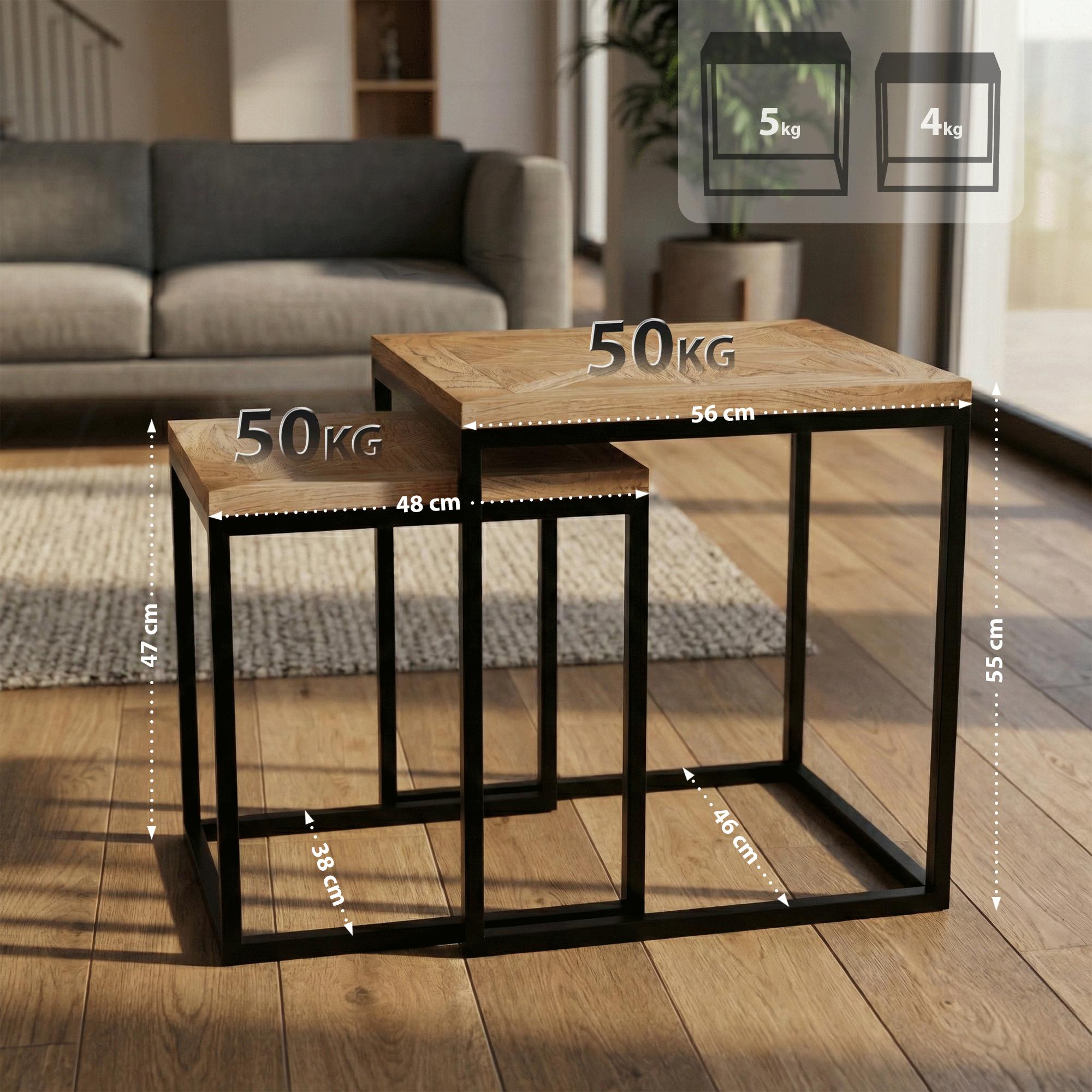 Sett med 2 sidebord Talero