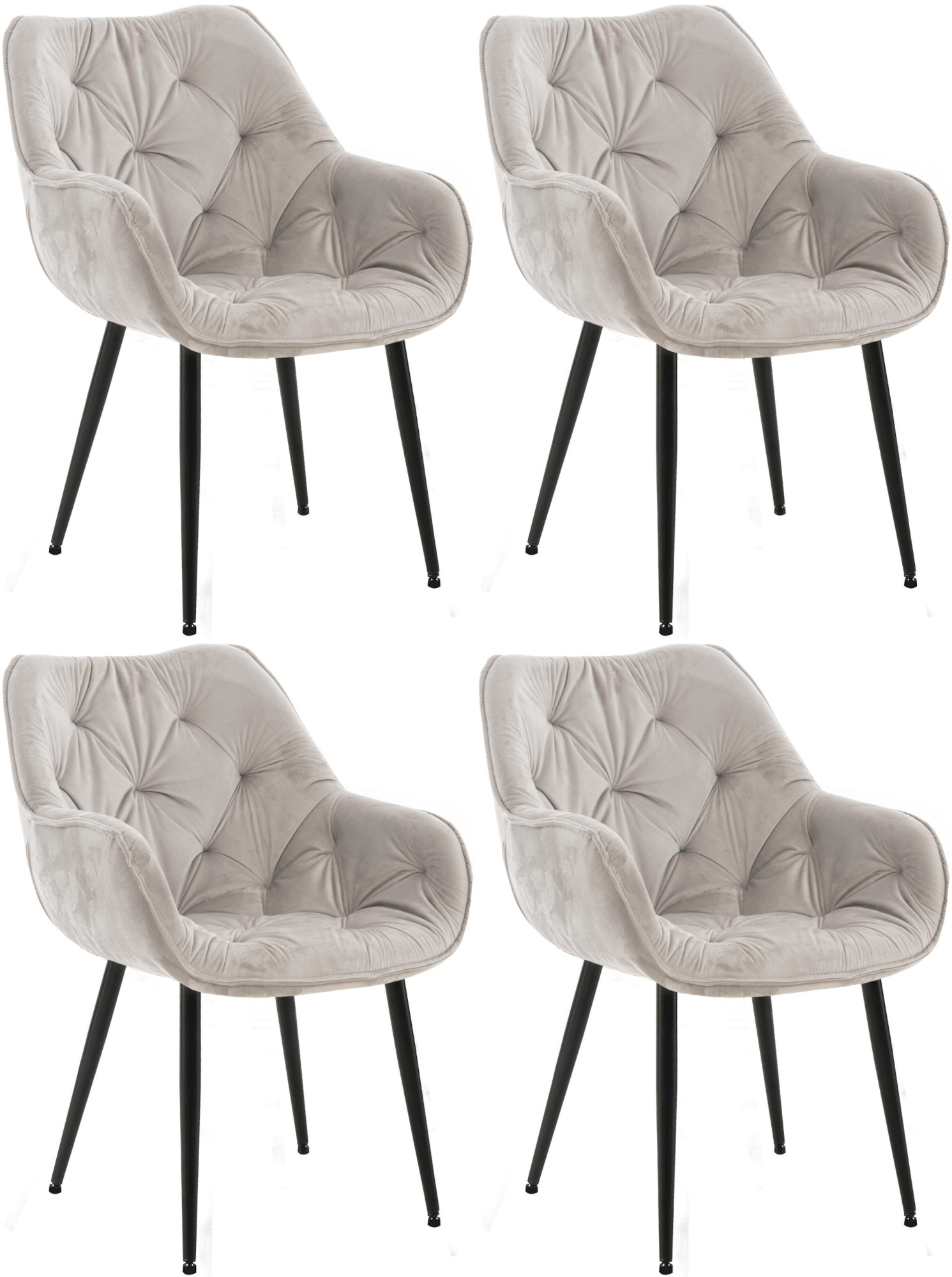 Sett med 4 stoler Tanna Velvet