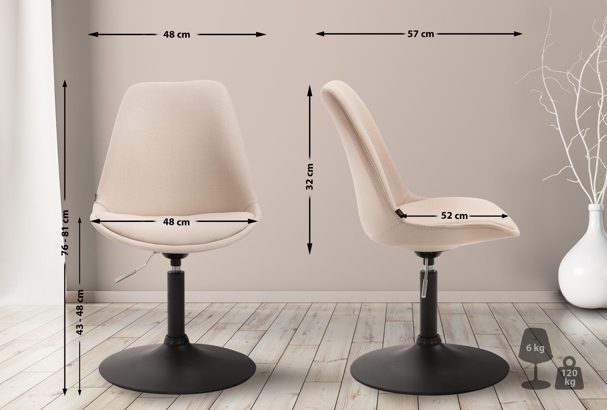 Spisestuestol Maverick Stoff