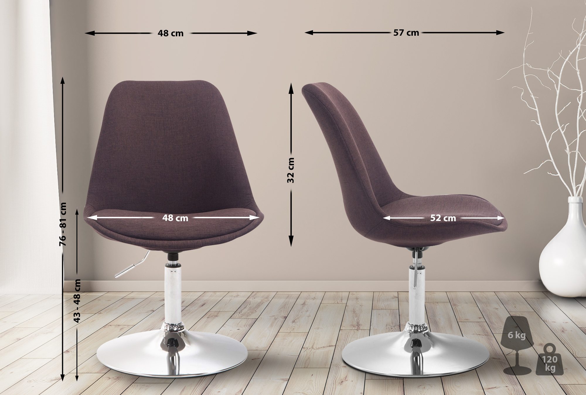 Spisestuestol Maverick Stoff