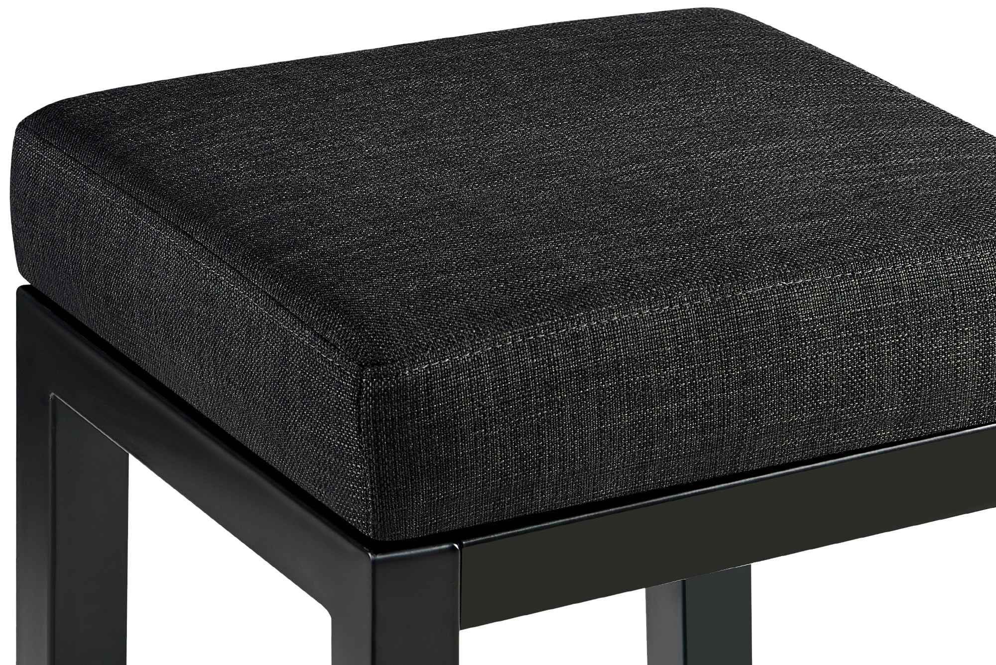 Barstol Taylor stofftrekk setehøyde 78 cm metallramme svart