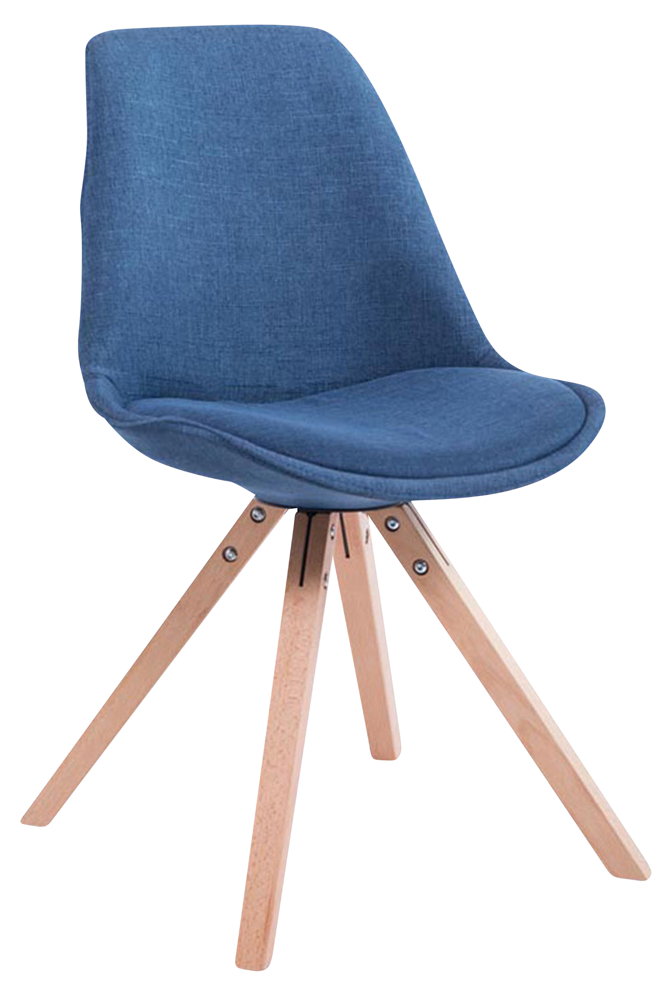 Sett med 4 besøksstoler Toulouse Fabric Square