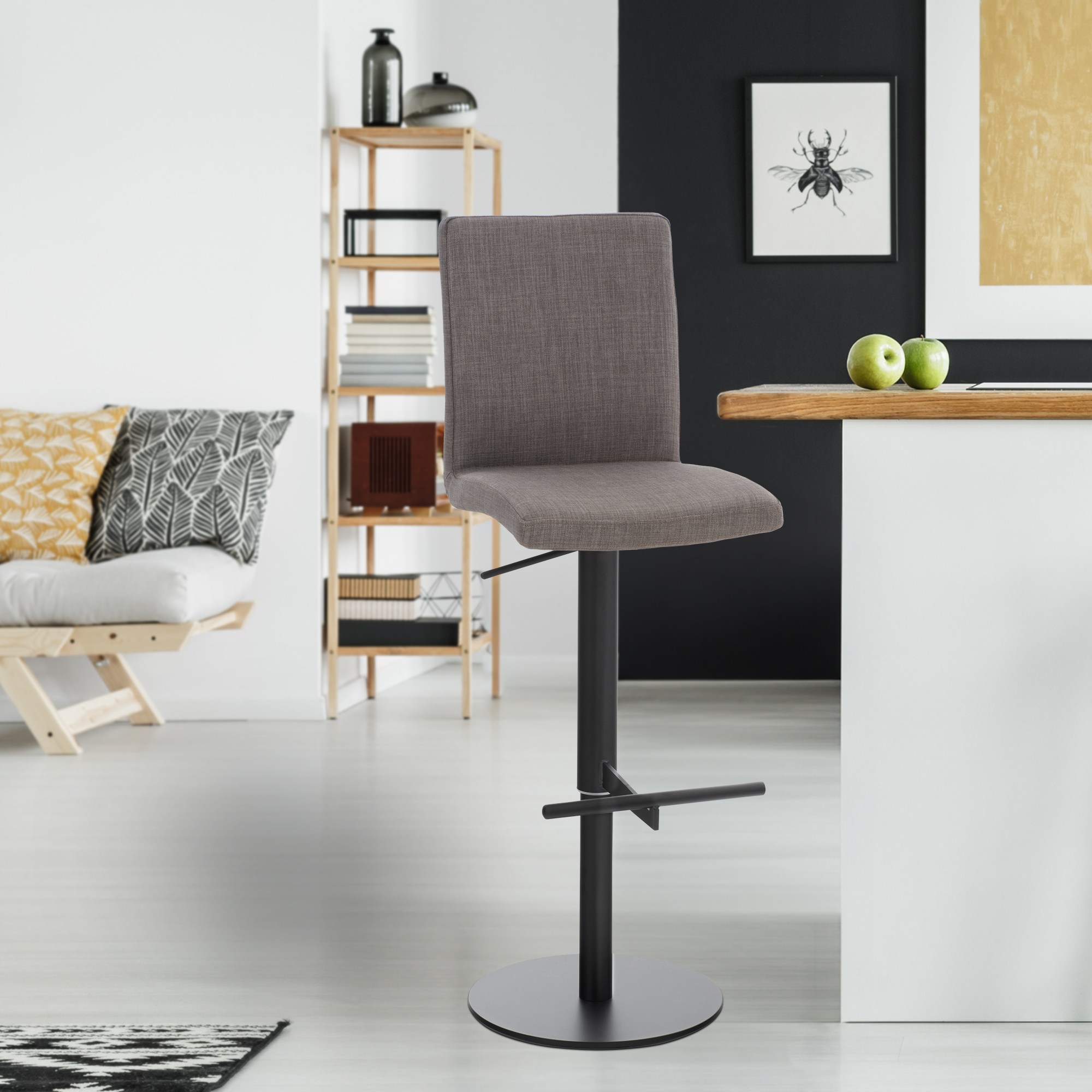 Cadiz barstol med stofftrekk