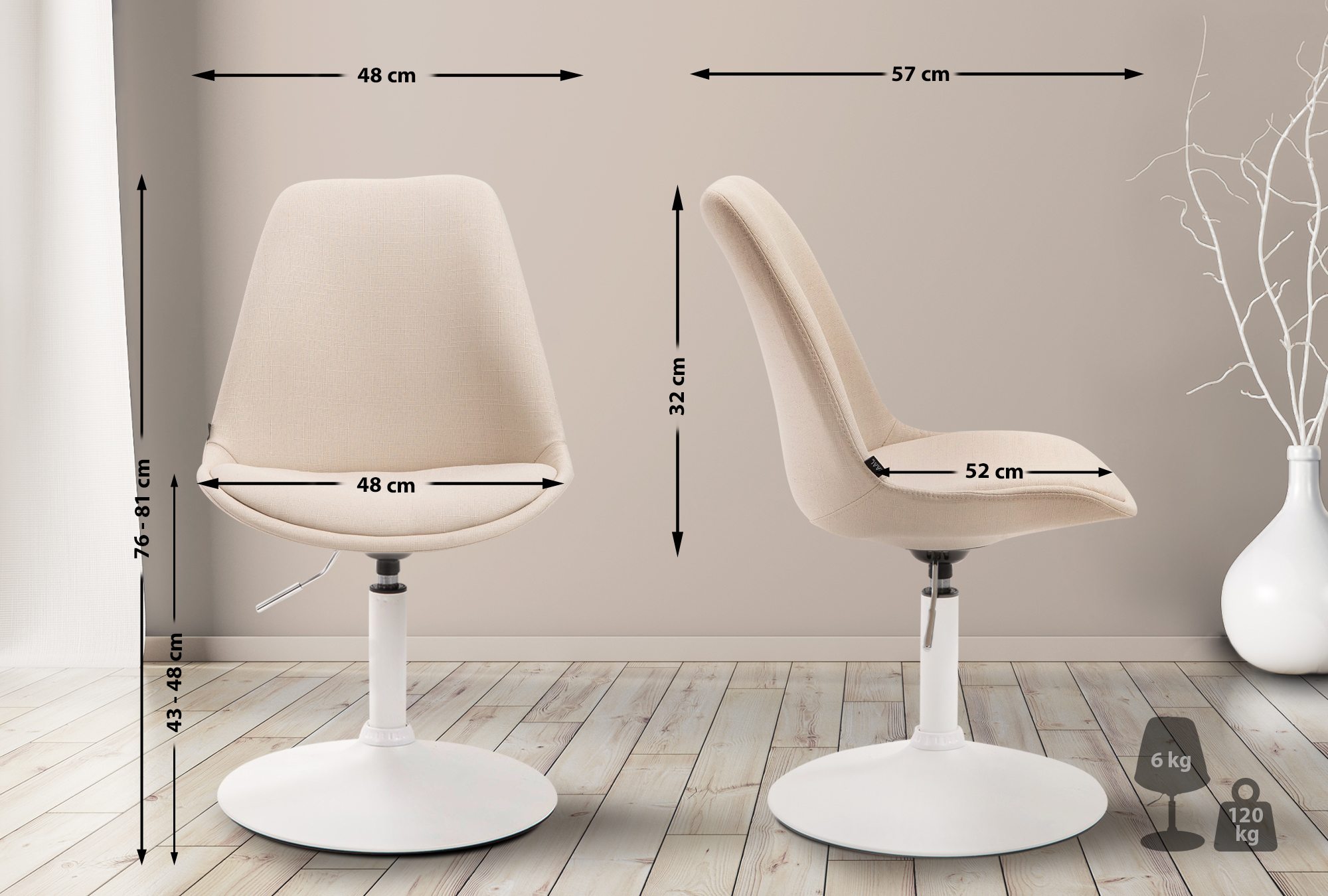 Spisestuestol Maverick Stoff