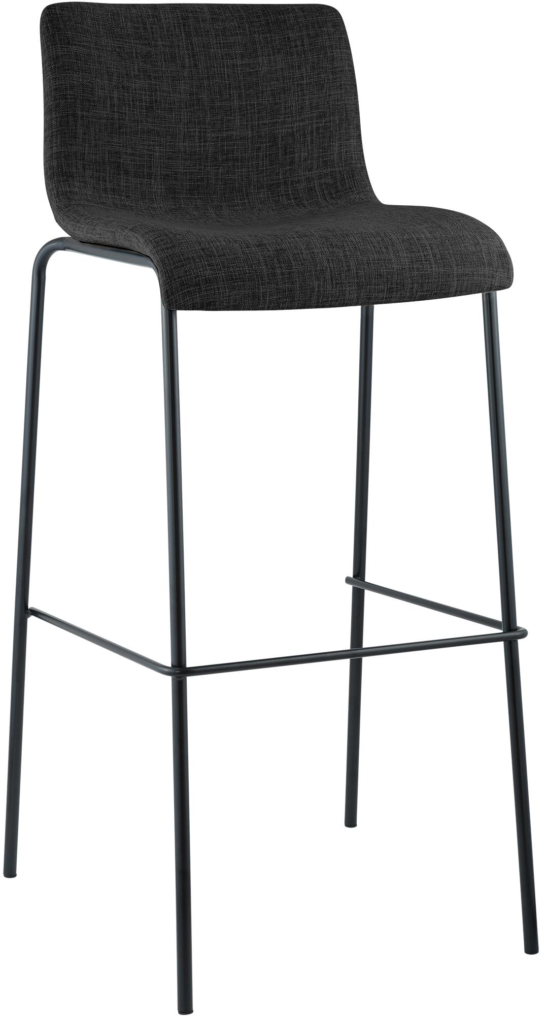 Barstol Hover i stoff med metallunderstell med fire ben