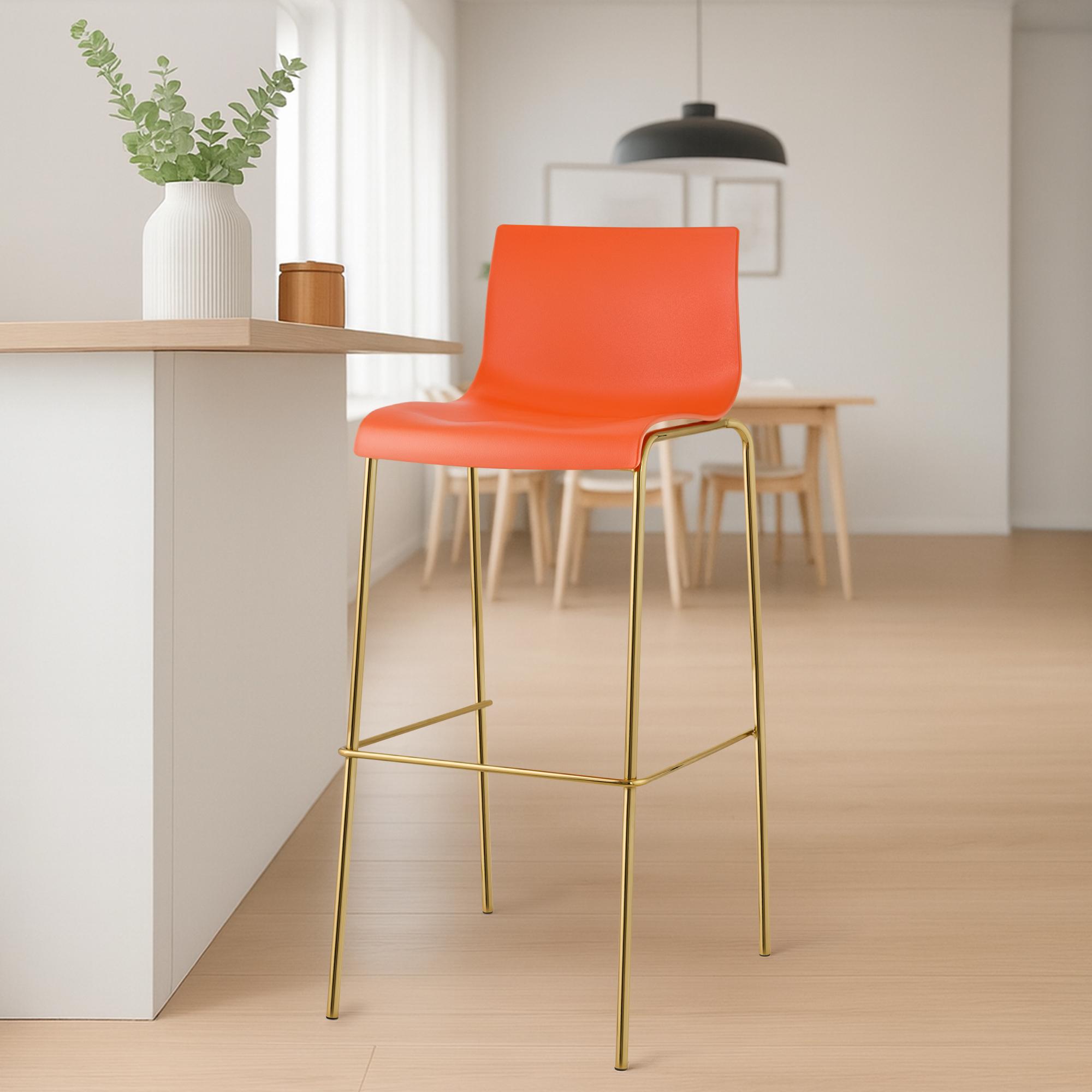 Barstol Hover Plast Gullfarget Ramme
