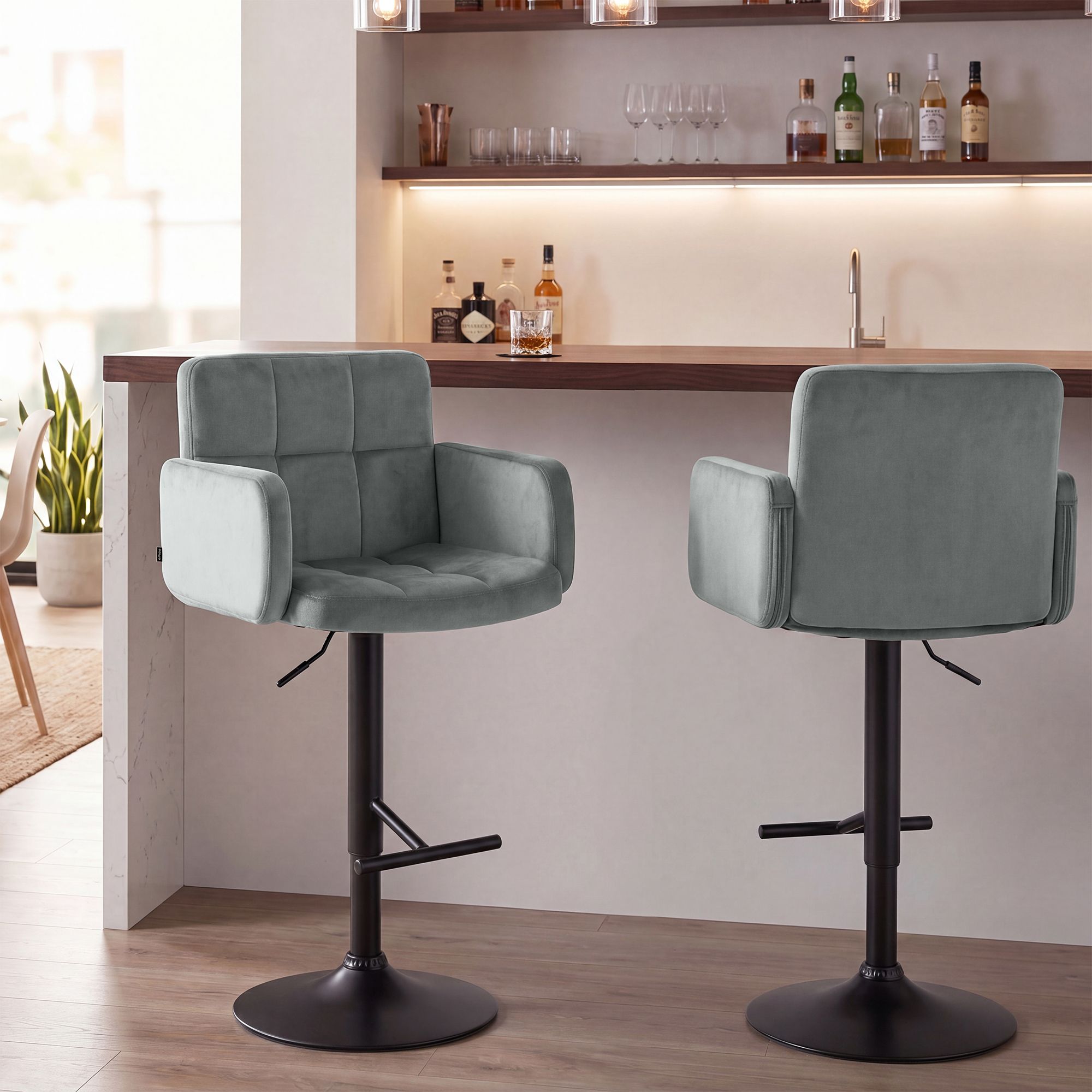 2 pk barkrakker Los Angeles i fløyel