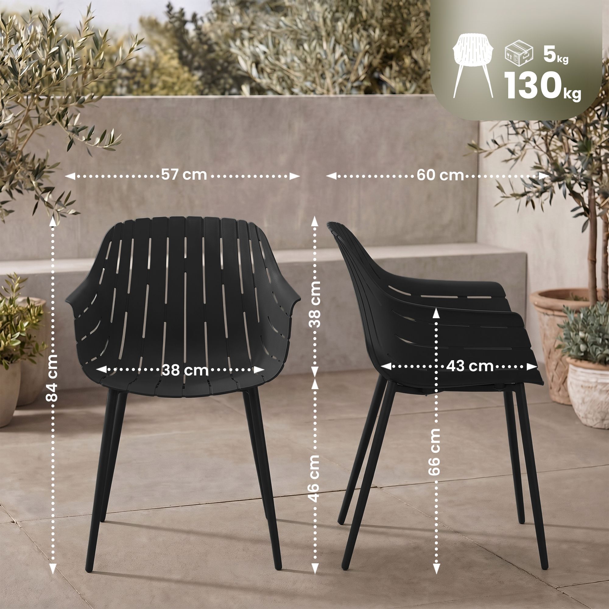 Hagestol Silva - Stilren og komfortabel hagemøbel til hage og terrasse