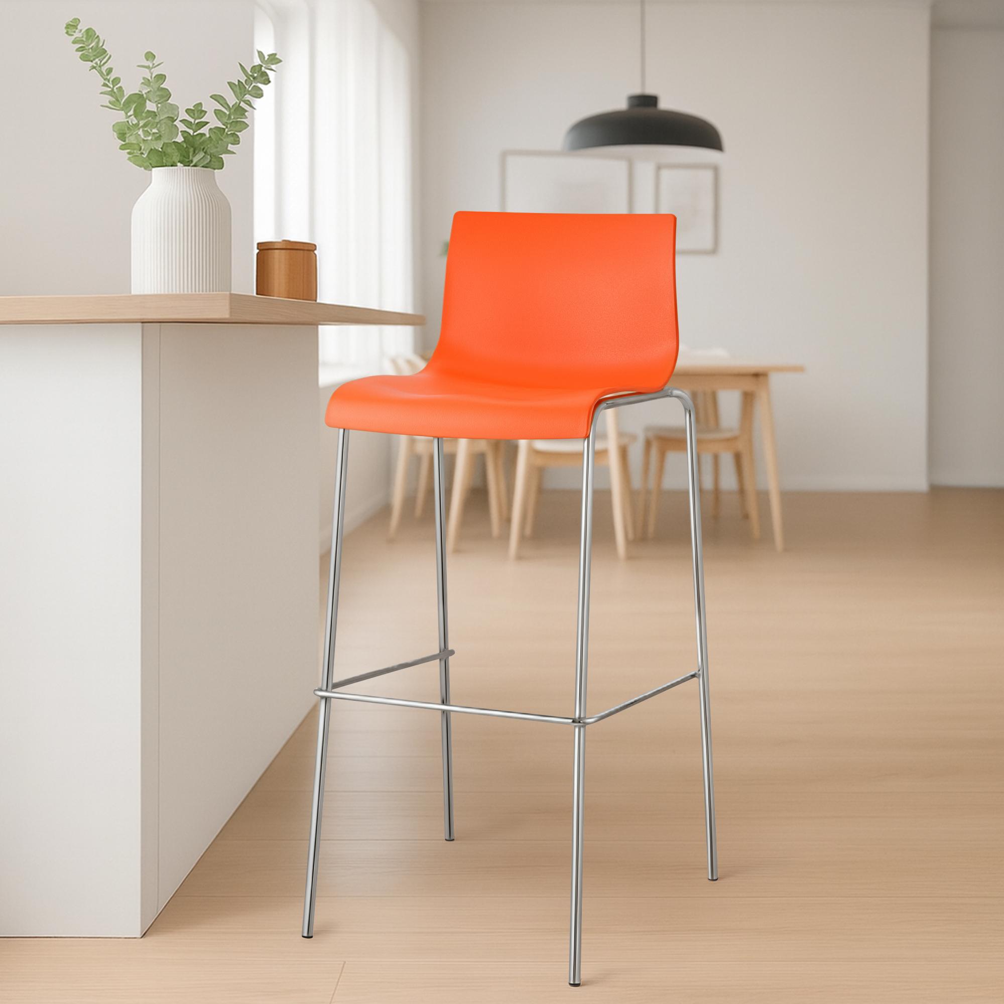 2-pk barstoler Hover i plast, 4-bens understell