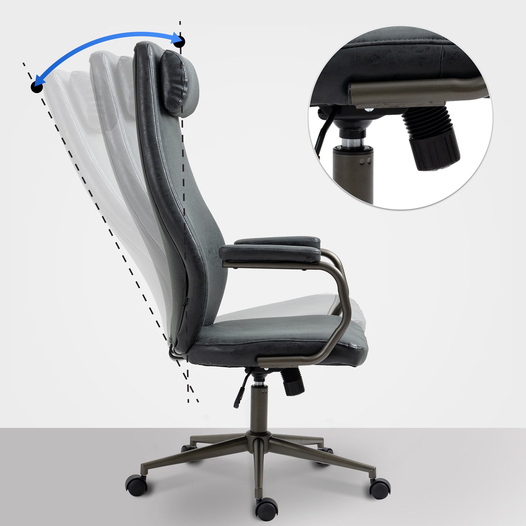 Kontorstol Pocatello Industriell Loft Antikk stil