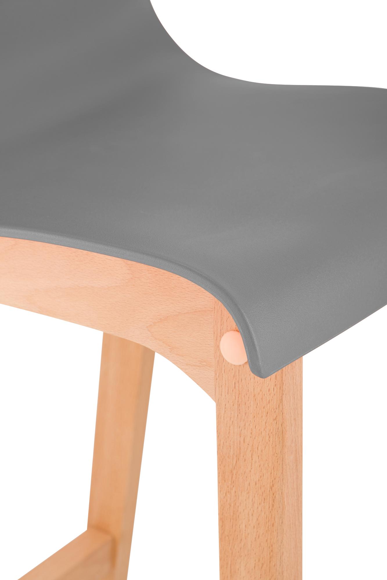 2 stk. Barstoler Hover Plastikk 4-fotsramme Natura
