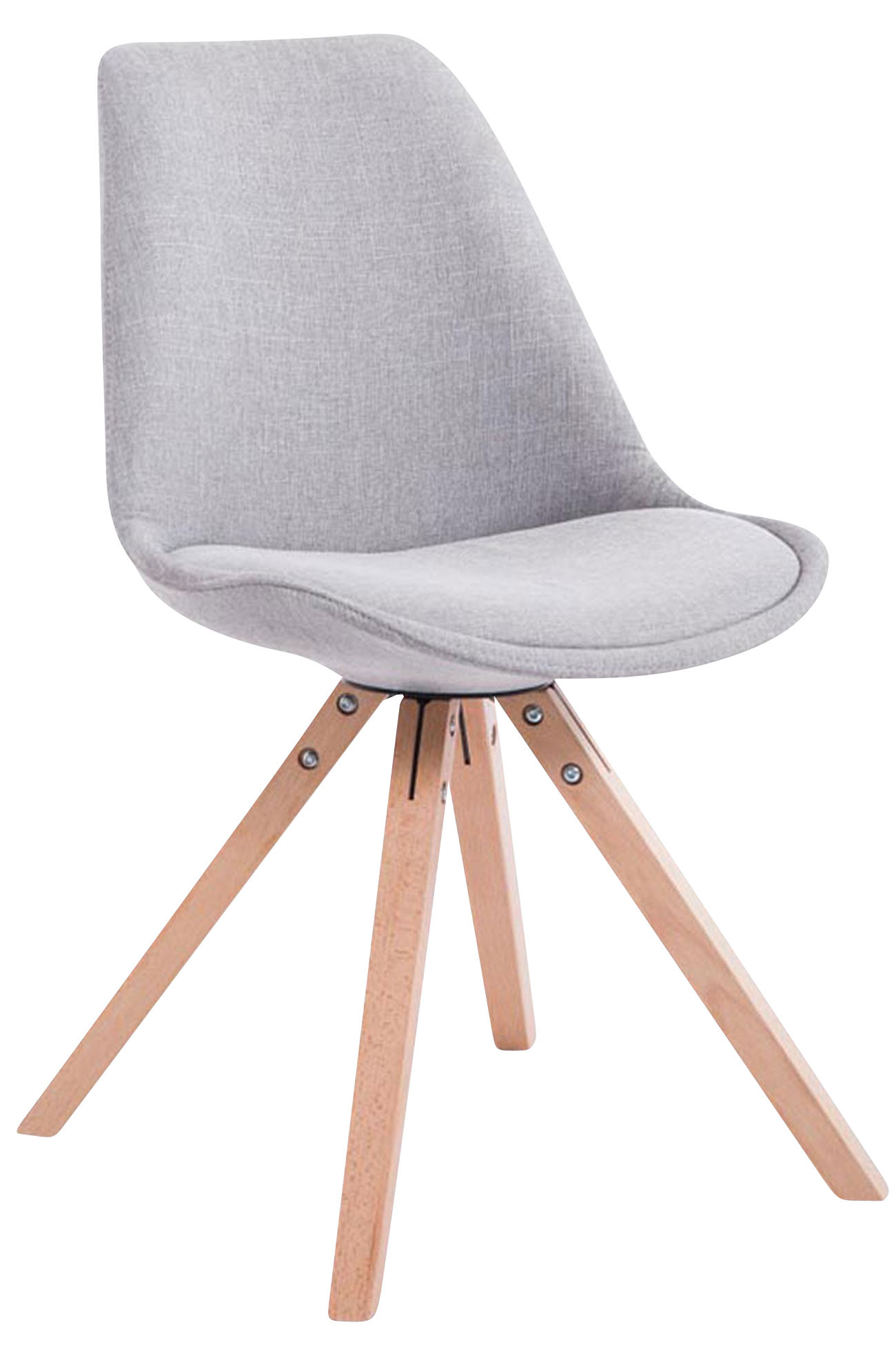 Sett med 4 besøksstoler Toulouse Fabric Square