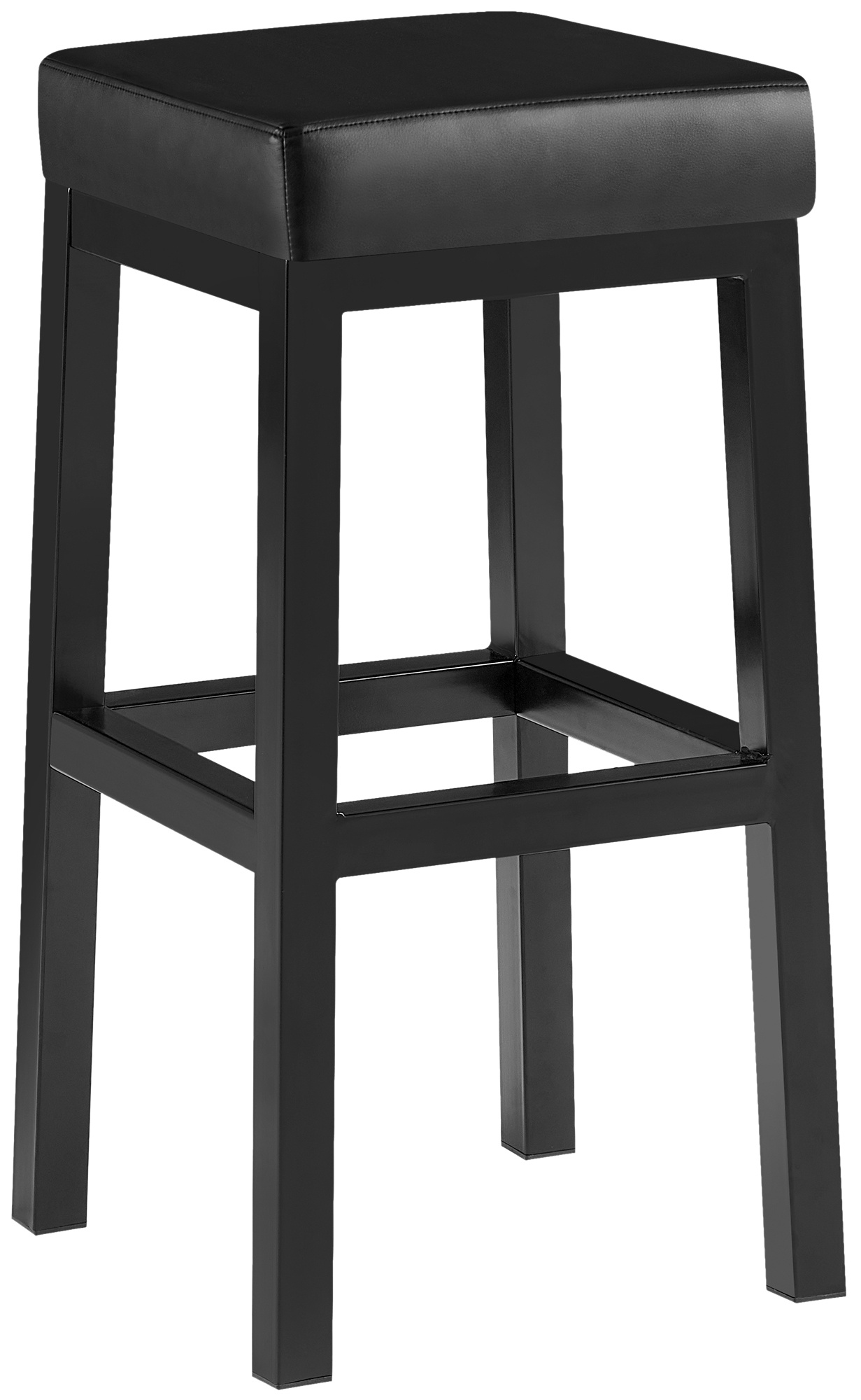 Barstol Taylor kunstlær trekk setehøyde 78 cm metallramme svart