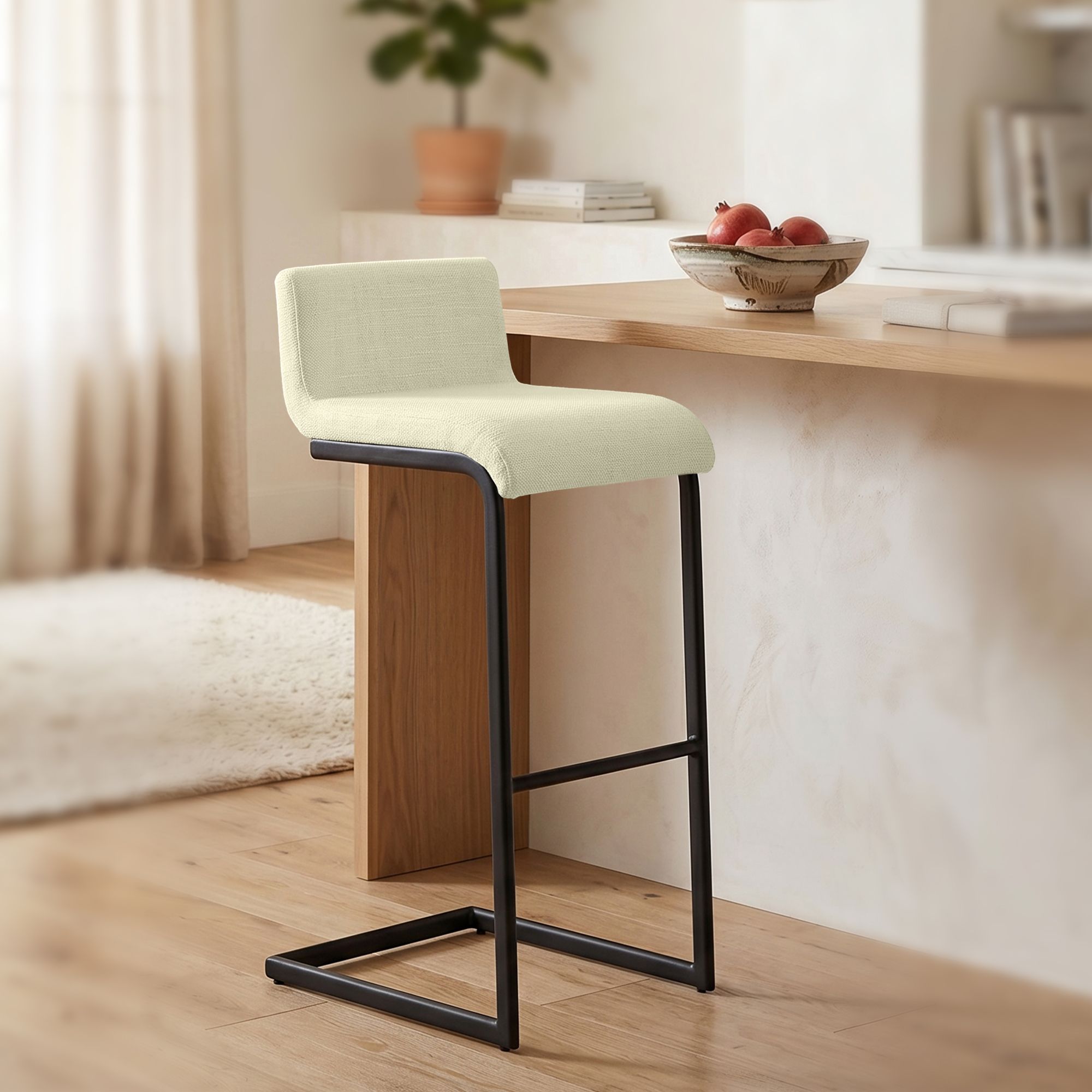2-pk barkrakker Newport, svart metallunderstell